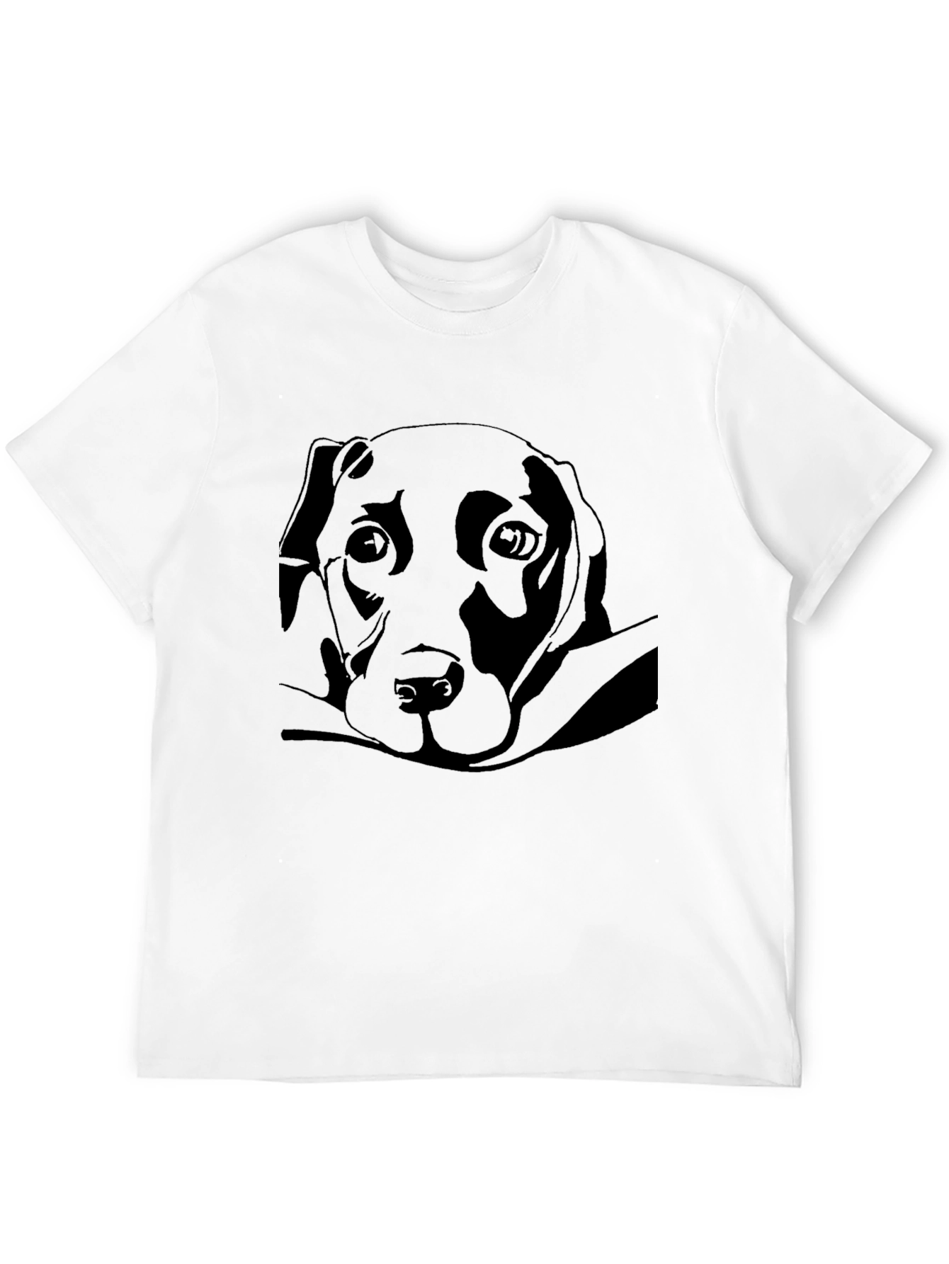 Labrador Silhouette Graphic Tee - Black Cotton Blend