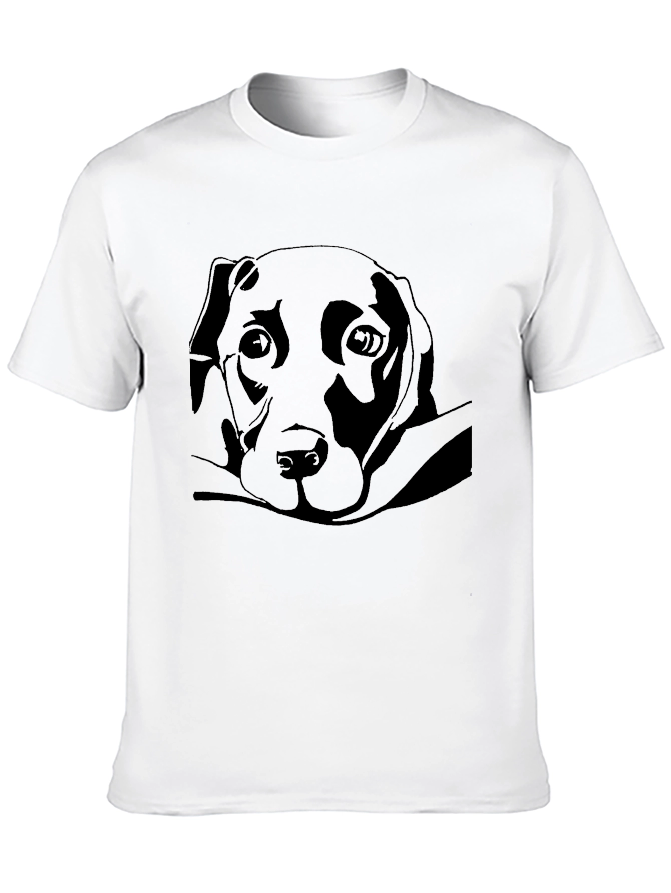 Labrador Silhouette Graphic Tee - Black Cotton Blend