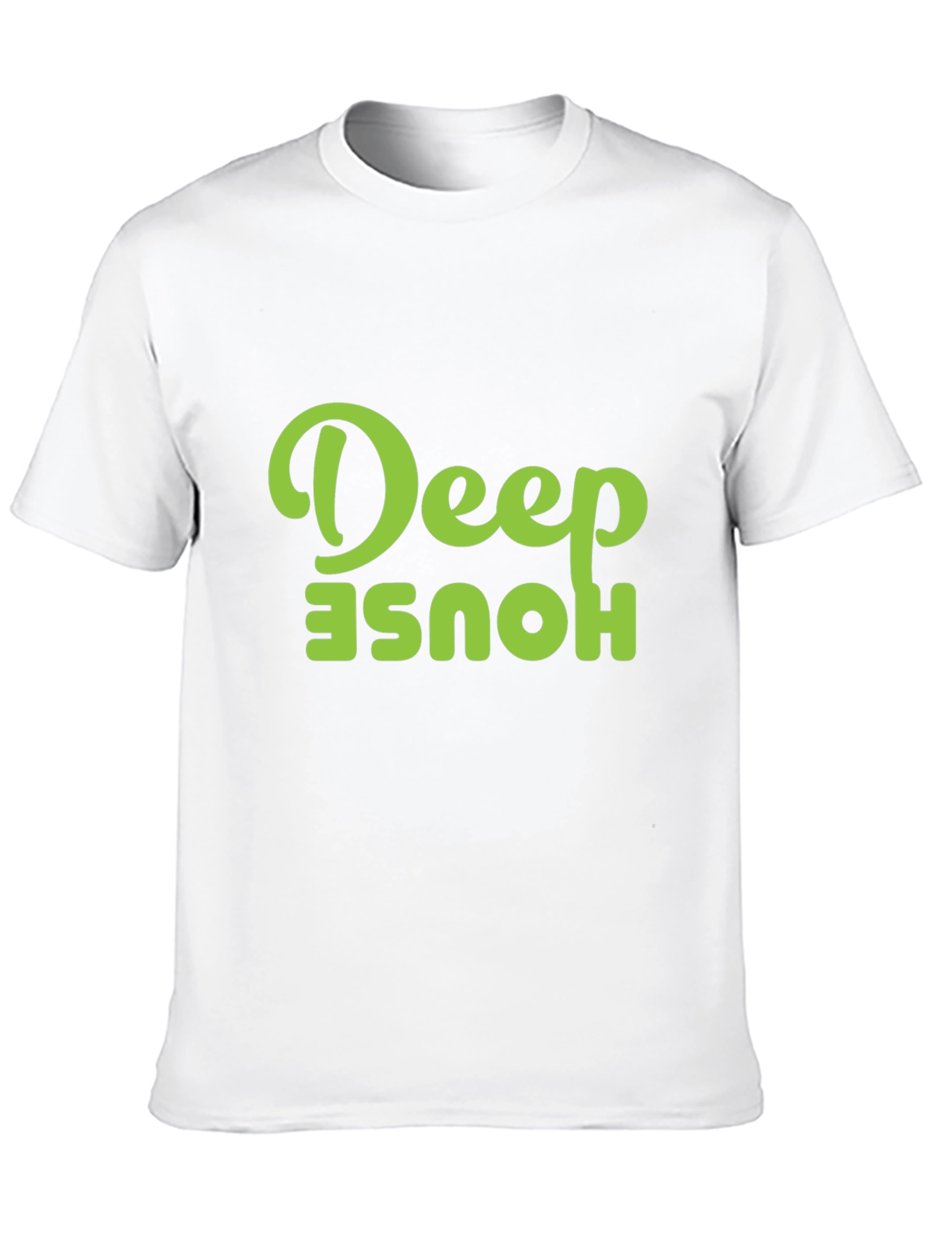 Deep House Graphic Tee - Black Cotton T-Shirt