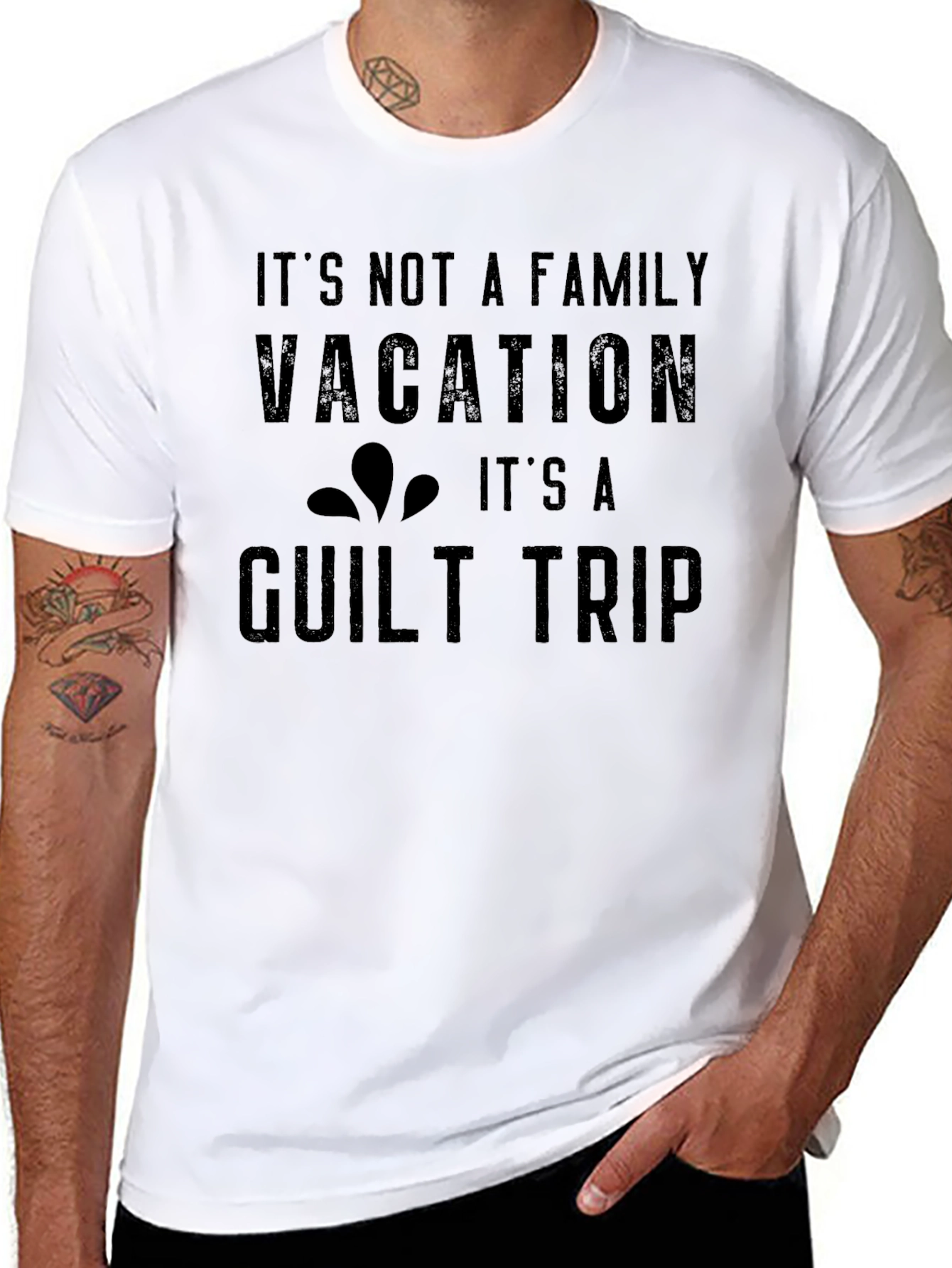 Funny Family Vacation Guilt Trip Graphic Tee
