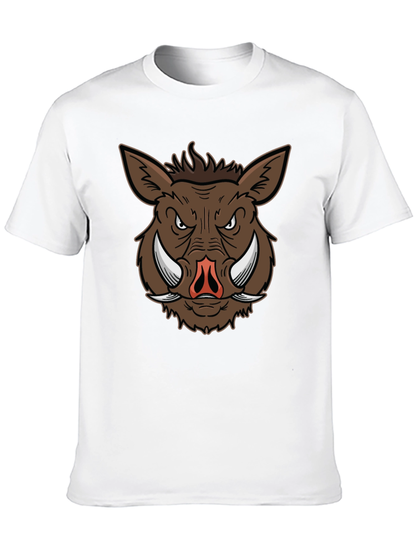 Boar Graphic Tee - Black Cotton T-Shirt