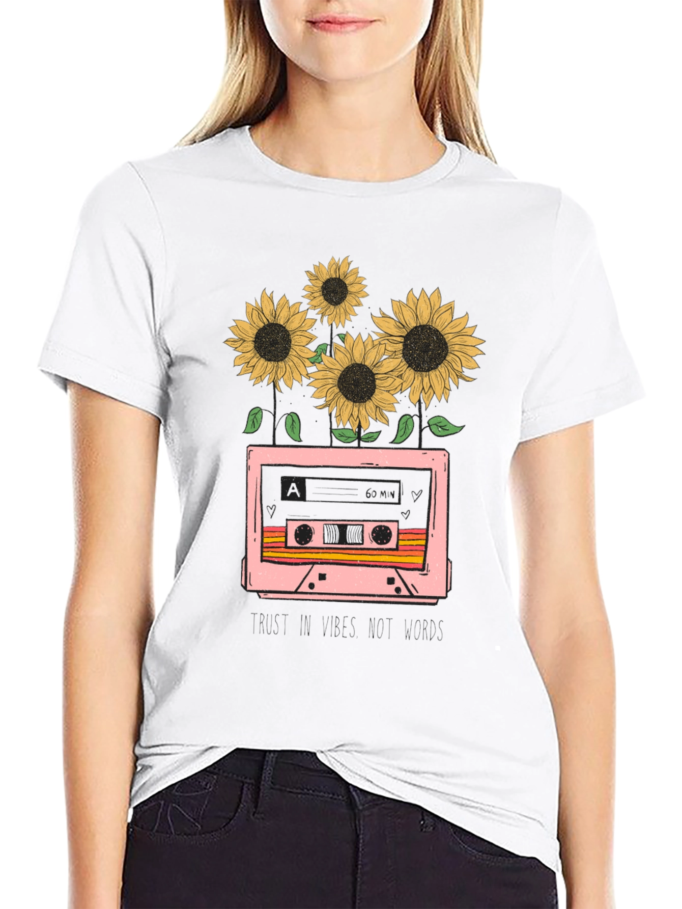 Sunflower Cassette Tape Graphic Tee