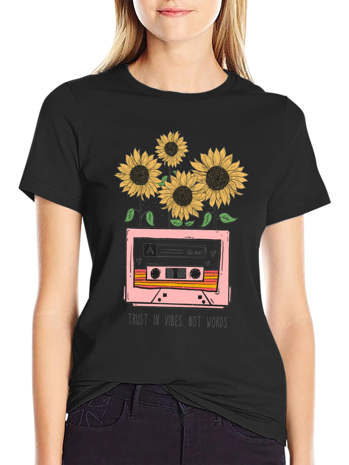 Sunflower Cassette Tape Graphic Tee