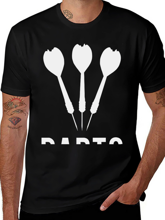 Darts Graphic T-Shirt - Black Cotton Tee