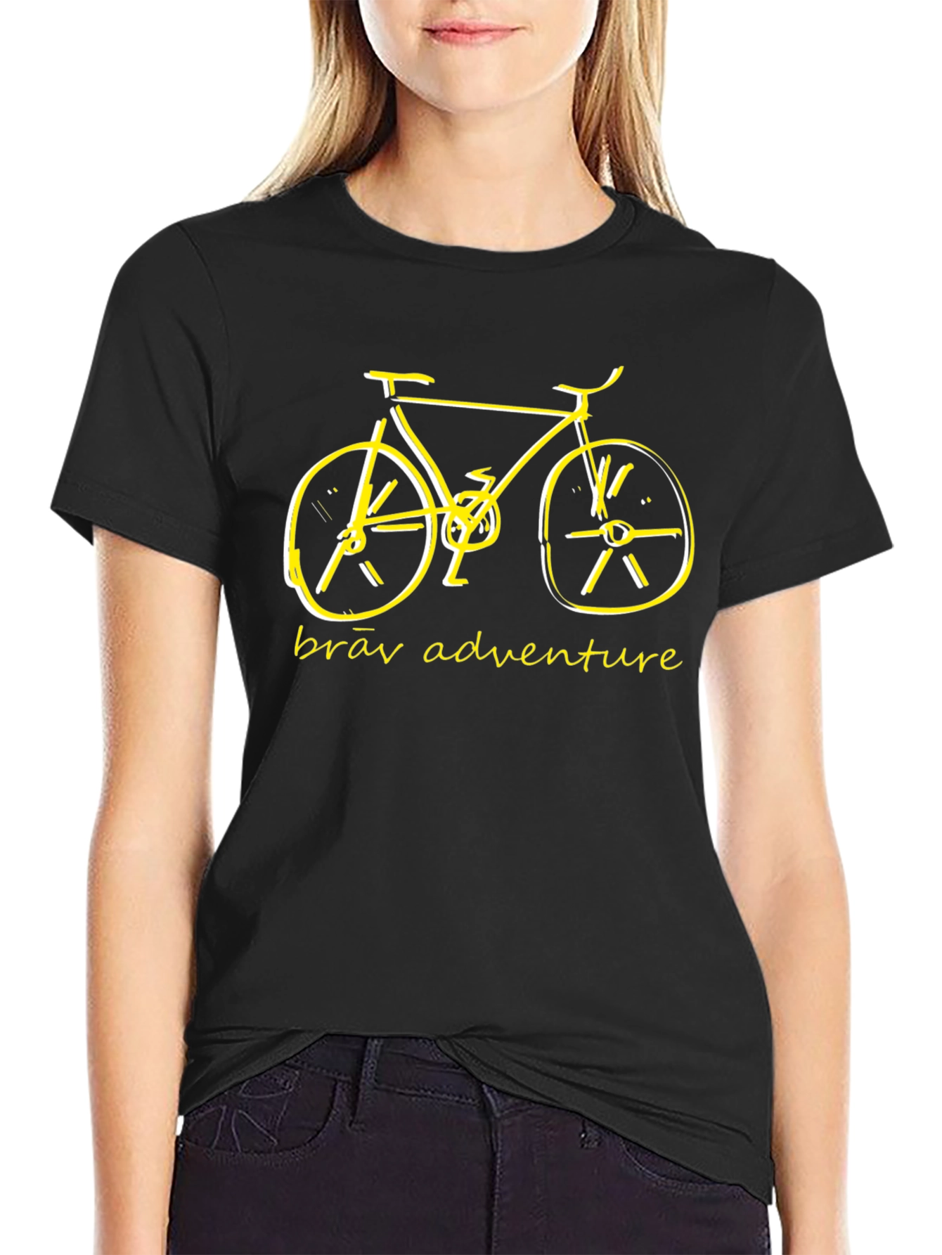 Brāv Adventure Bike Graphic Tee - Black