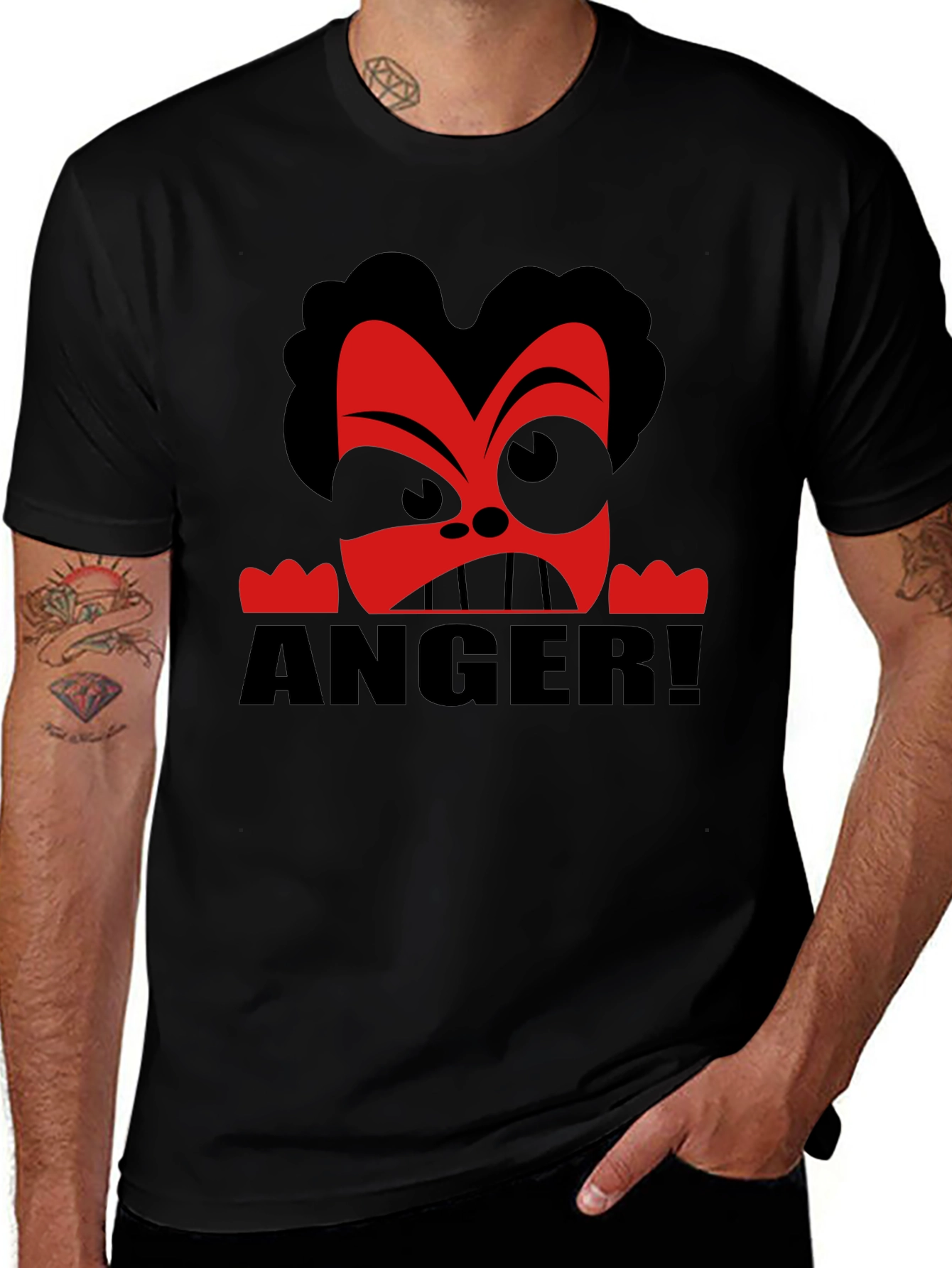 Anger Cartoon Graphic T-Shirt