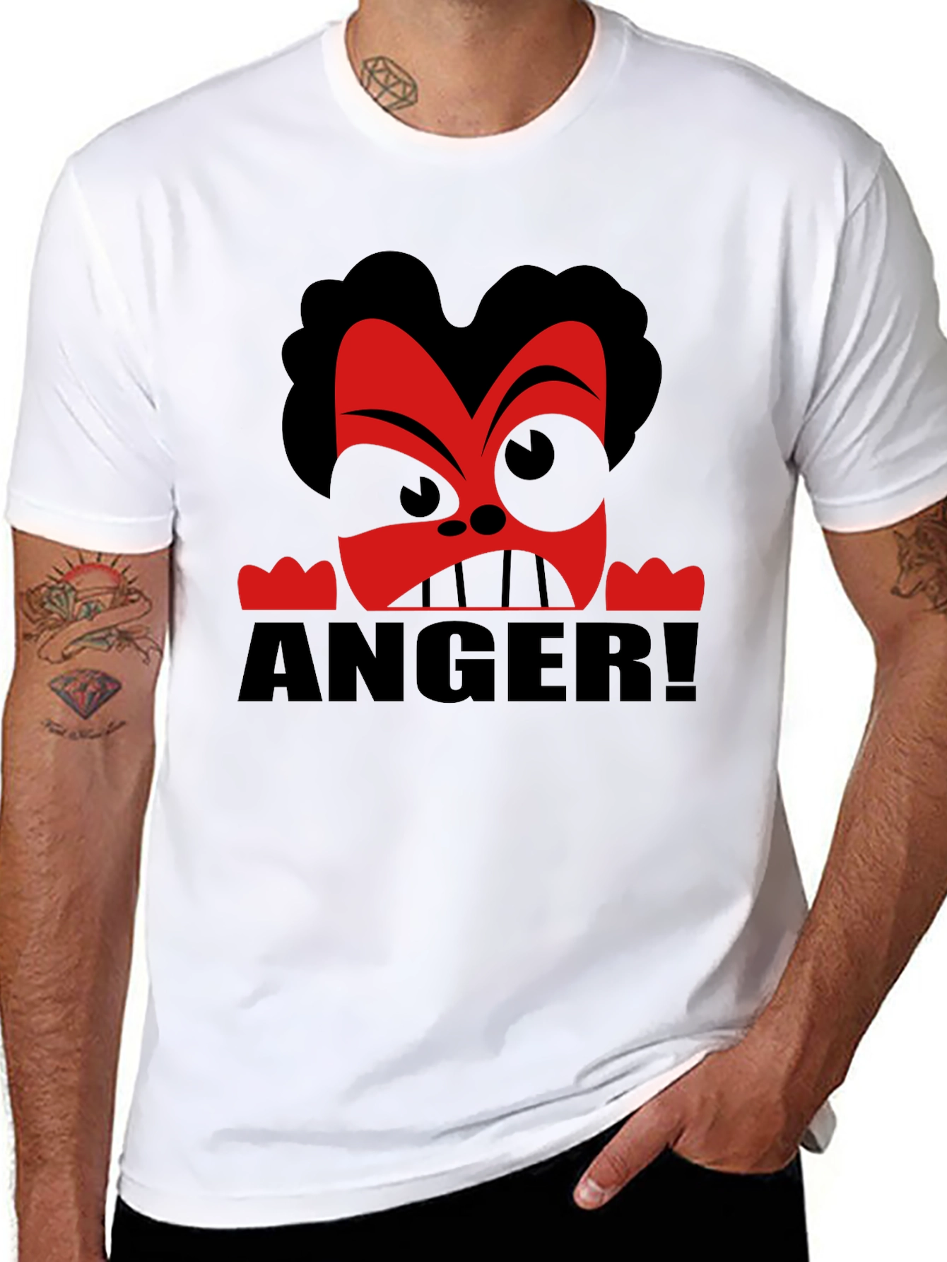 Anger Cartoon Graphic T-Shirt