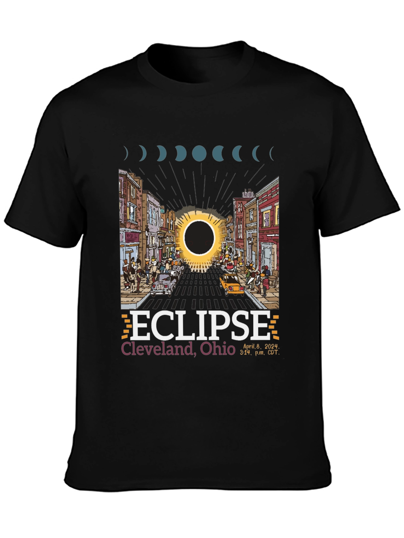 Eclipse Cleveland Ohio 2024 Total Solar Eclipse T-Shirt