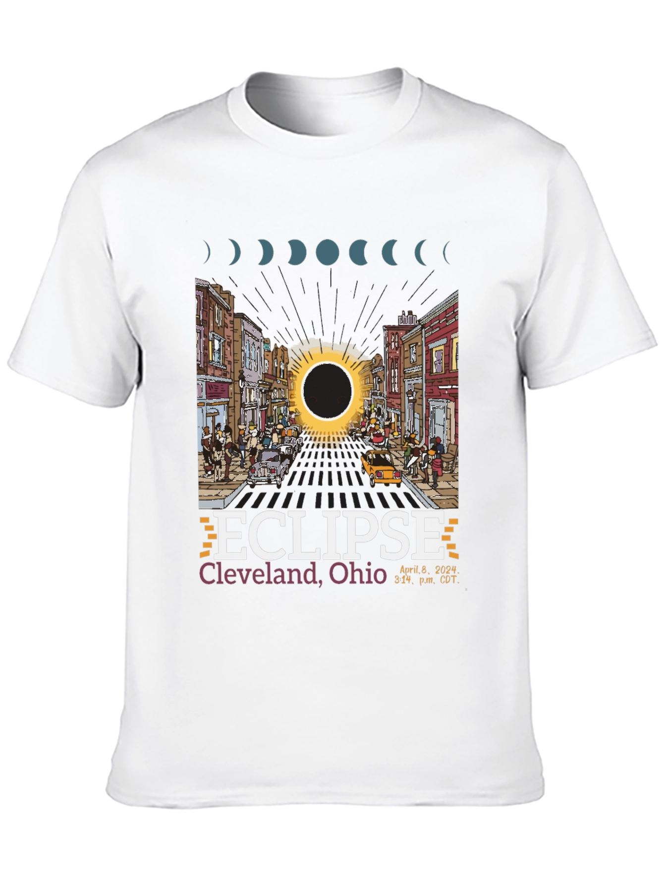 Eclipse Cleveland Ohio 2024 Total Solar Eclipse T-Shirt