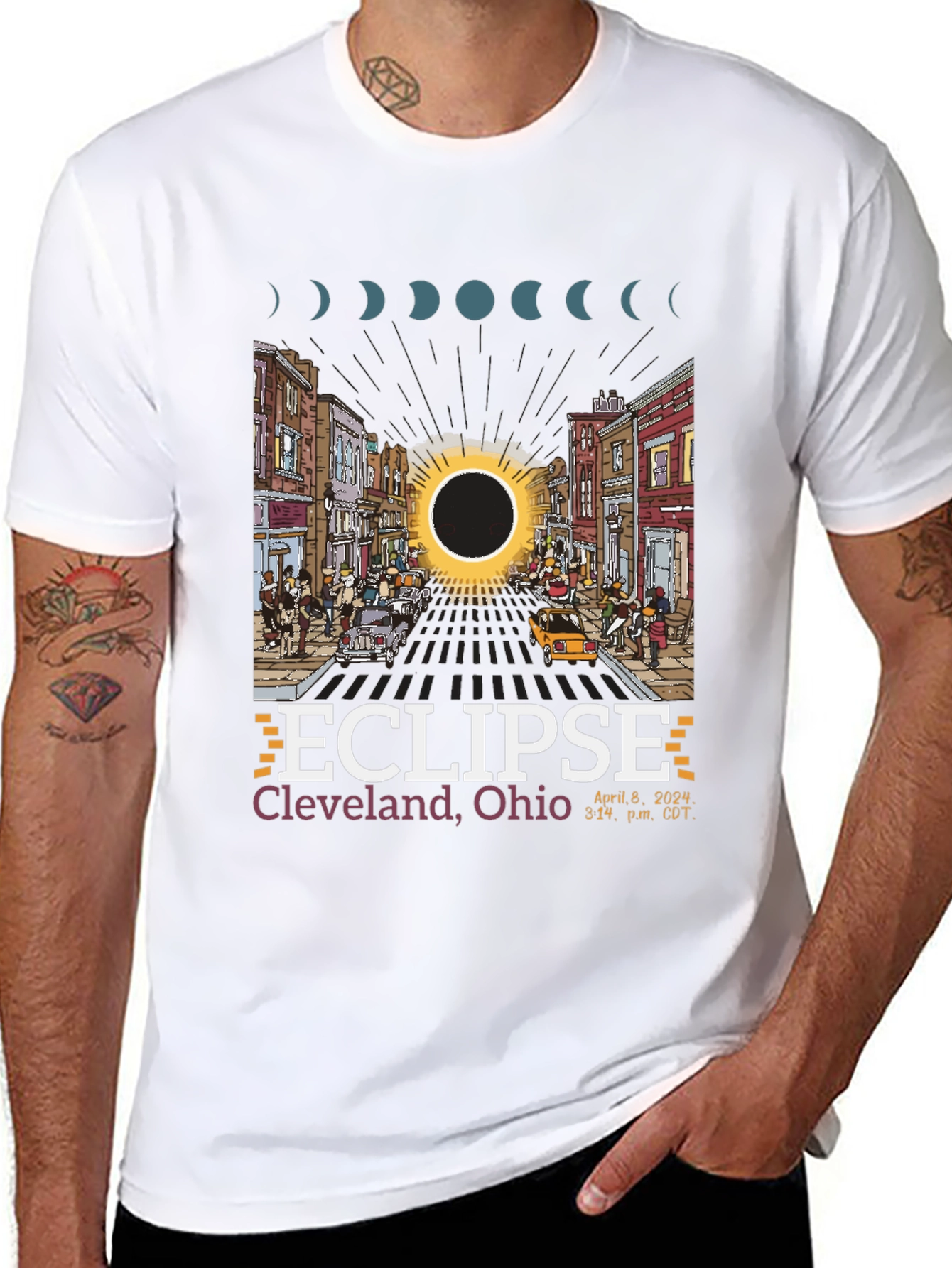 Eclipse Cleveland Ohio 2024 Total Solar Eclipse T-Shirt