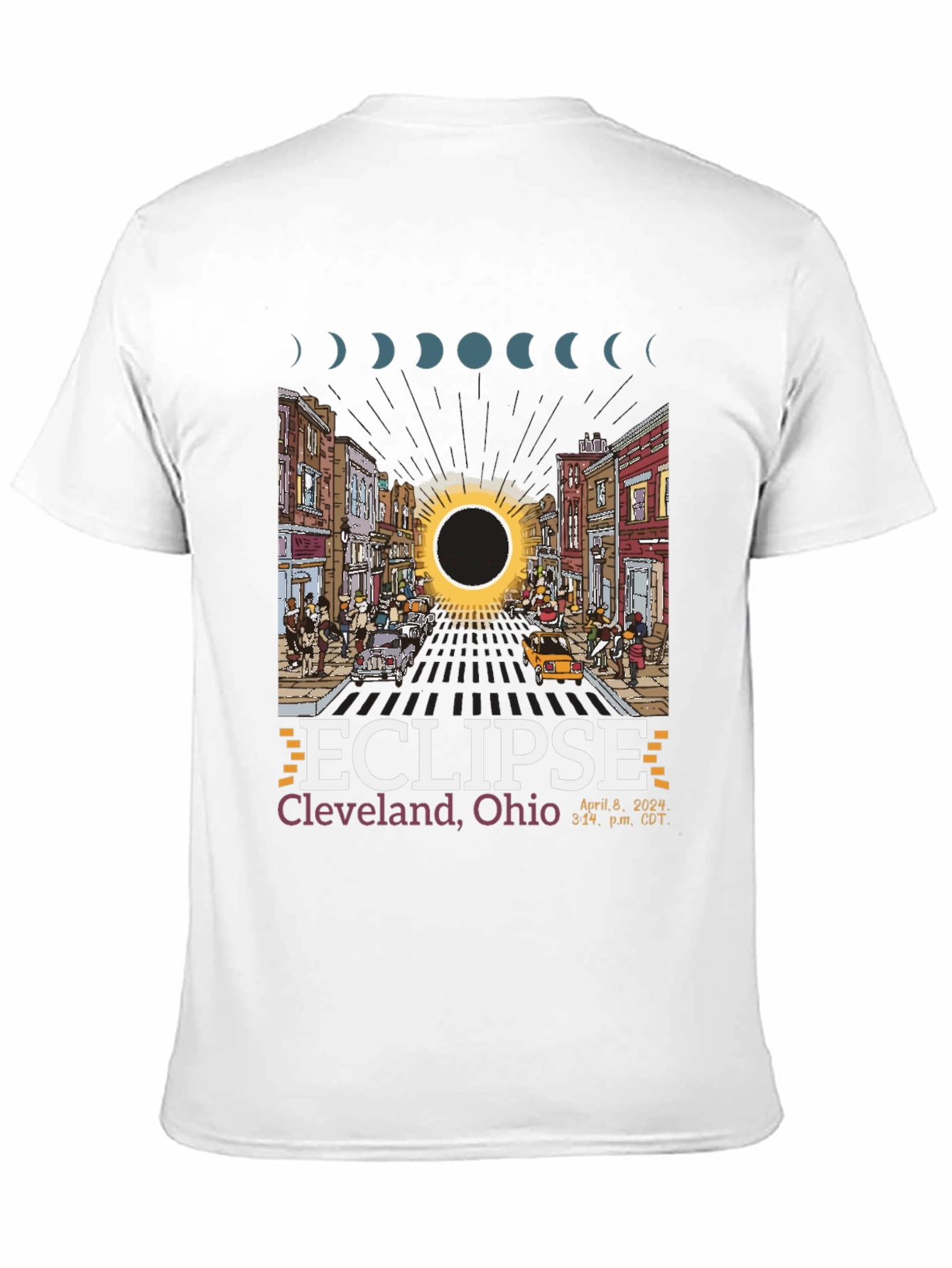 Eclipse Cleveland Ohio 2024 Total Solar Eclipse T-Shirt