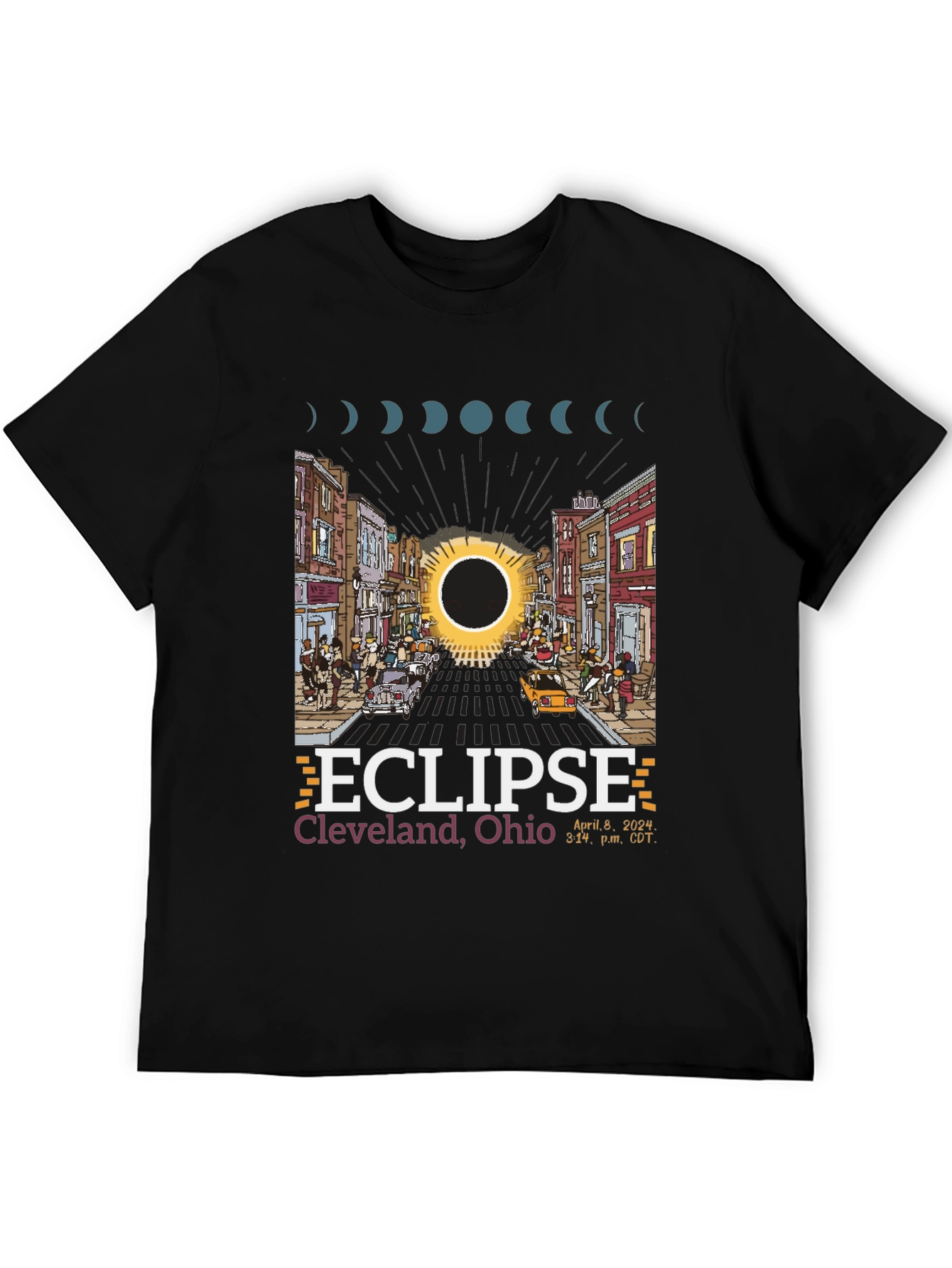 Eclipse Cleveland Ohio 2024 Total Solar Eclipse T-Shirt