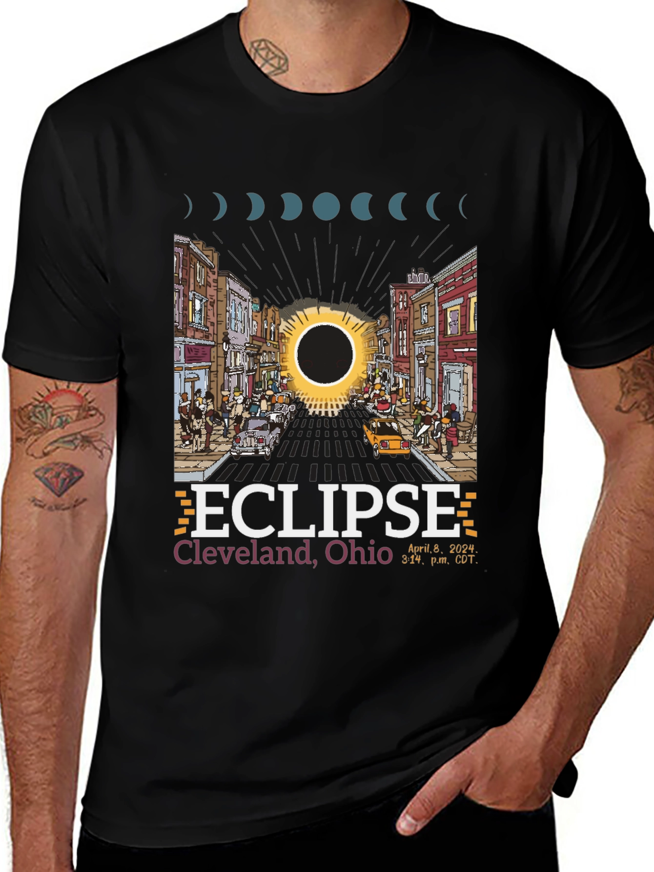 Eclipse Cleveland Ohio 2024 Total Solar Eclipse T-Shirt