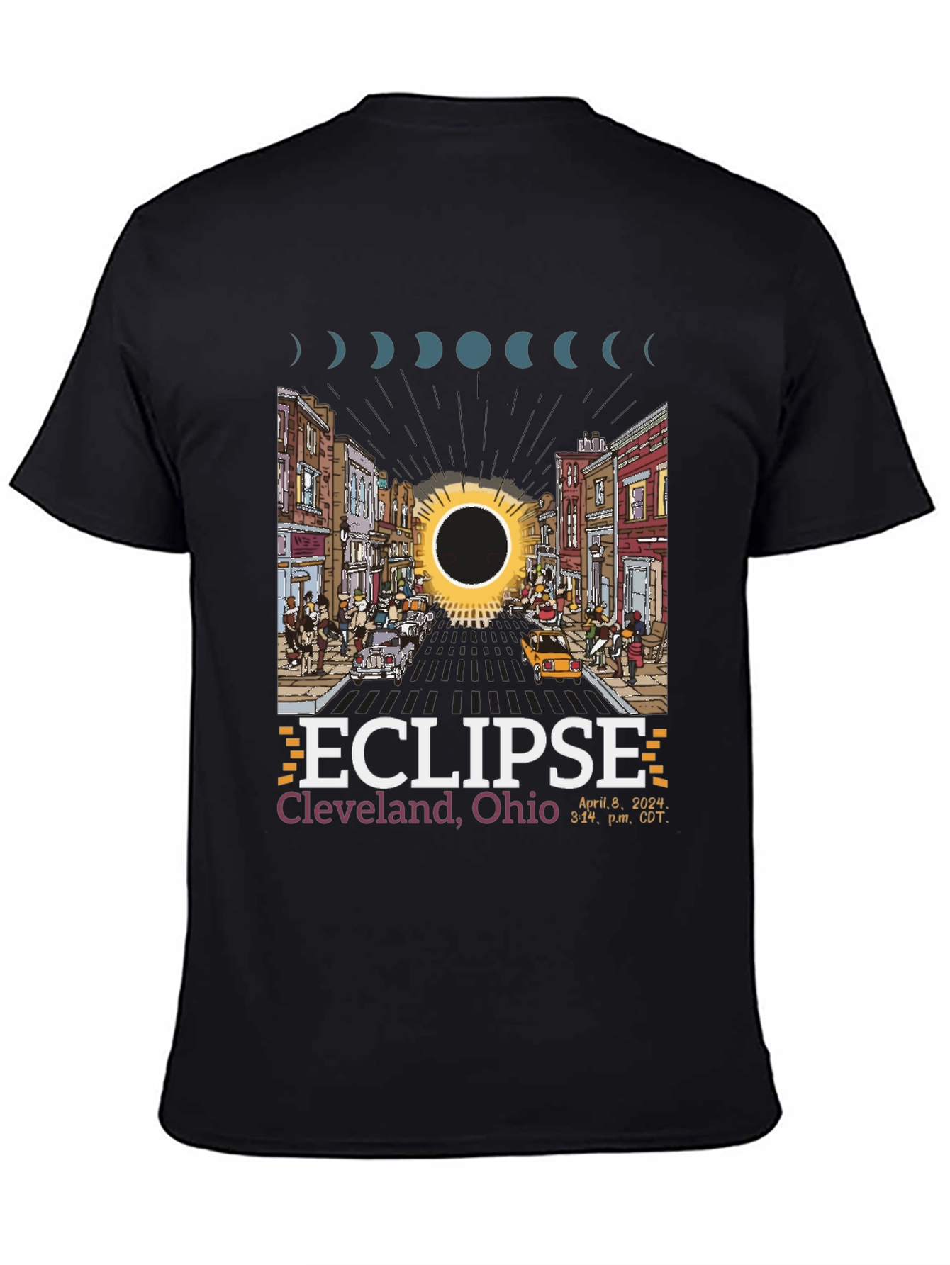 Eclipse Cleveland Ohio 2024 Total Solar Eclipse T-Shirt