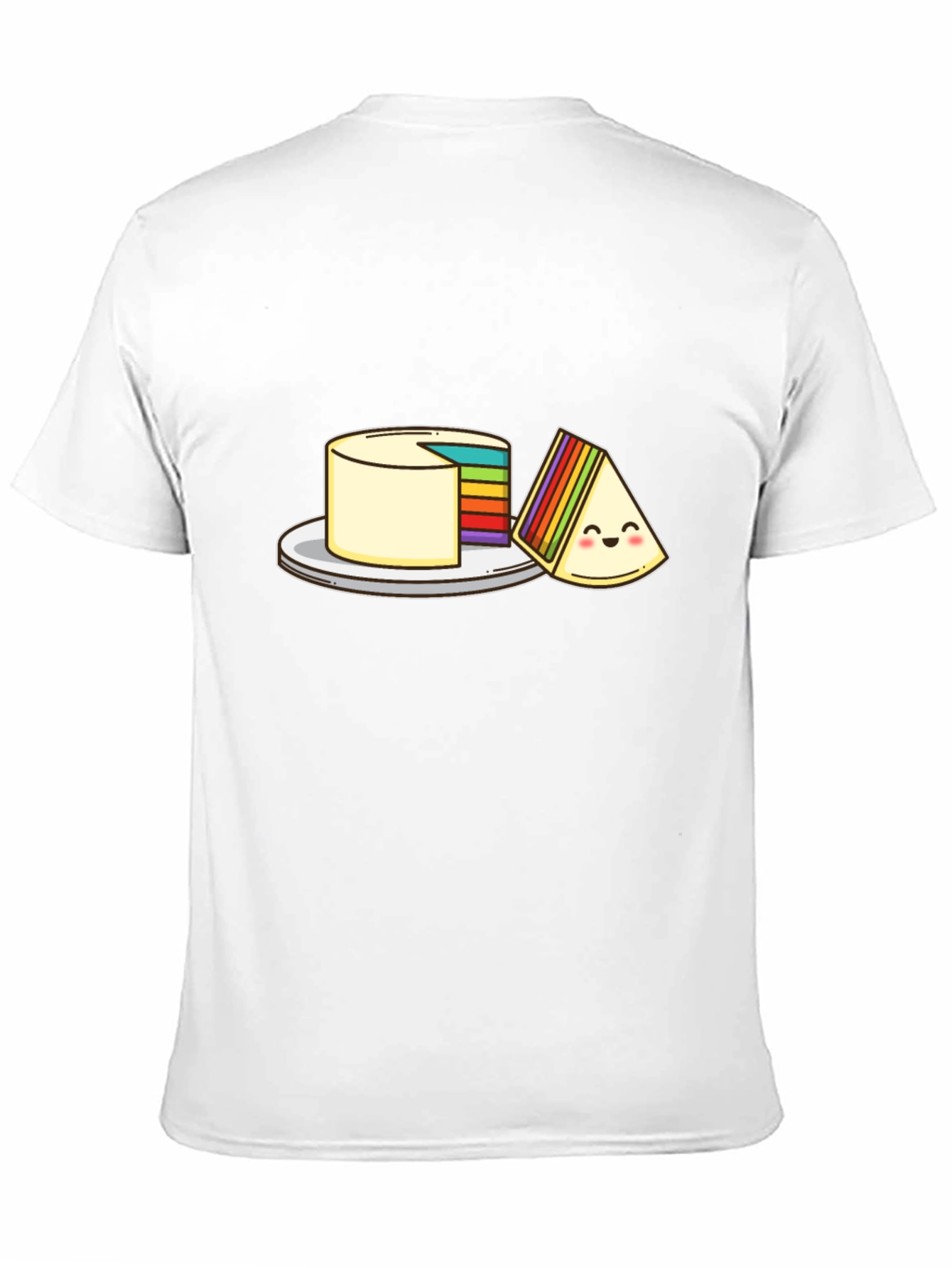 Rainbow Layer Cake Cartoon Graphic T-Shirt