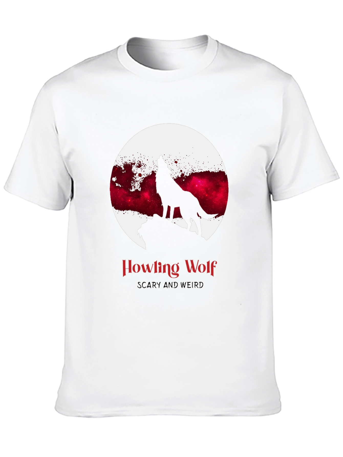 Howling Wolf Graphic Tee - Scary & Weird Design