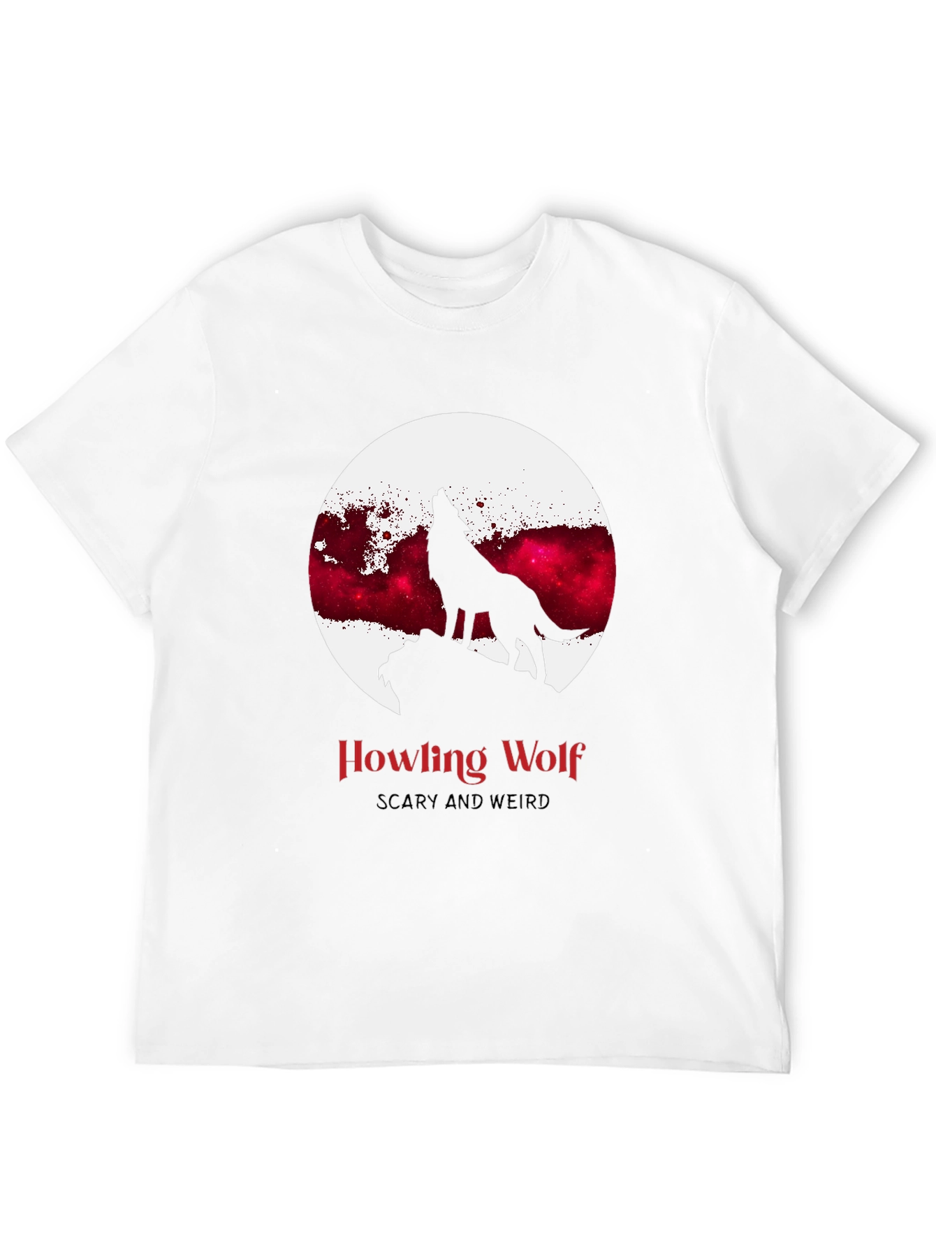 Howling Wolf Graphic Tee - Scary & Weird Design