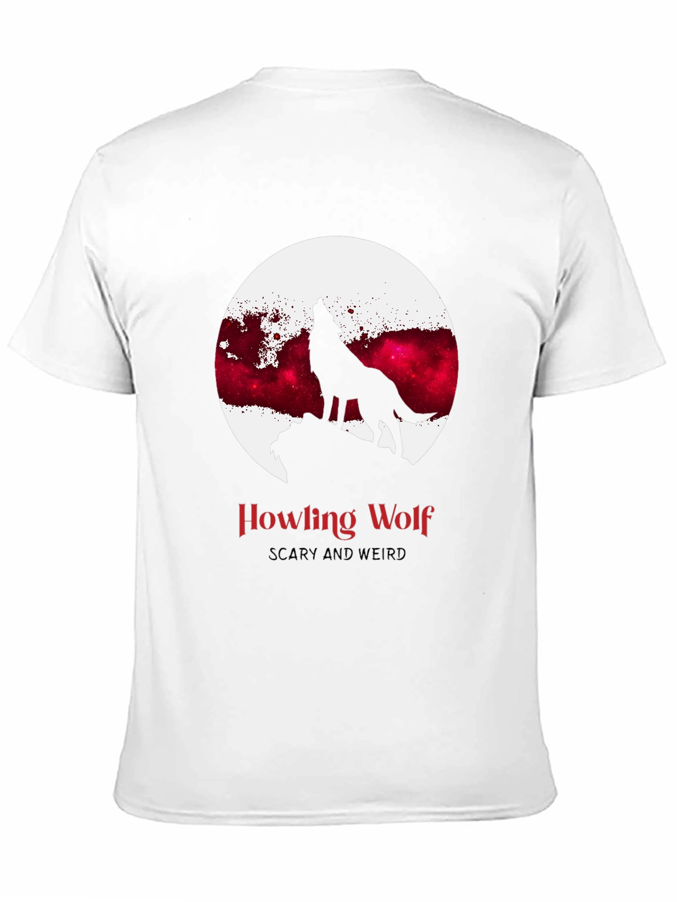 Howling Wolf Graphic Tee - Scary & Weird Design