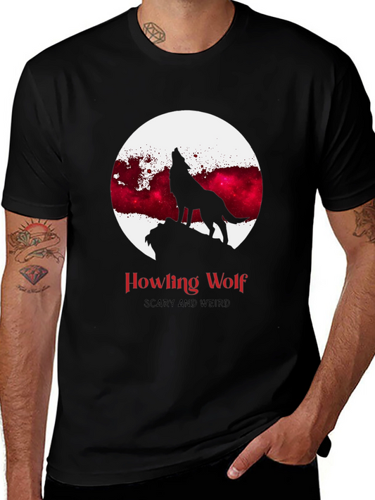 Howling Wolf Graphic Tee - Scary & Weird Design