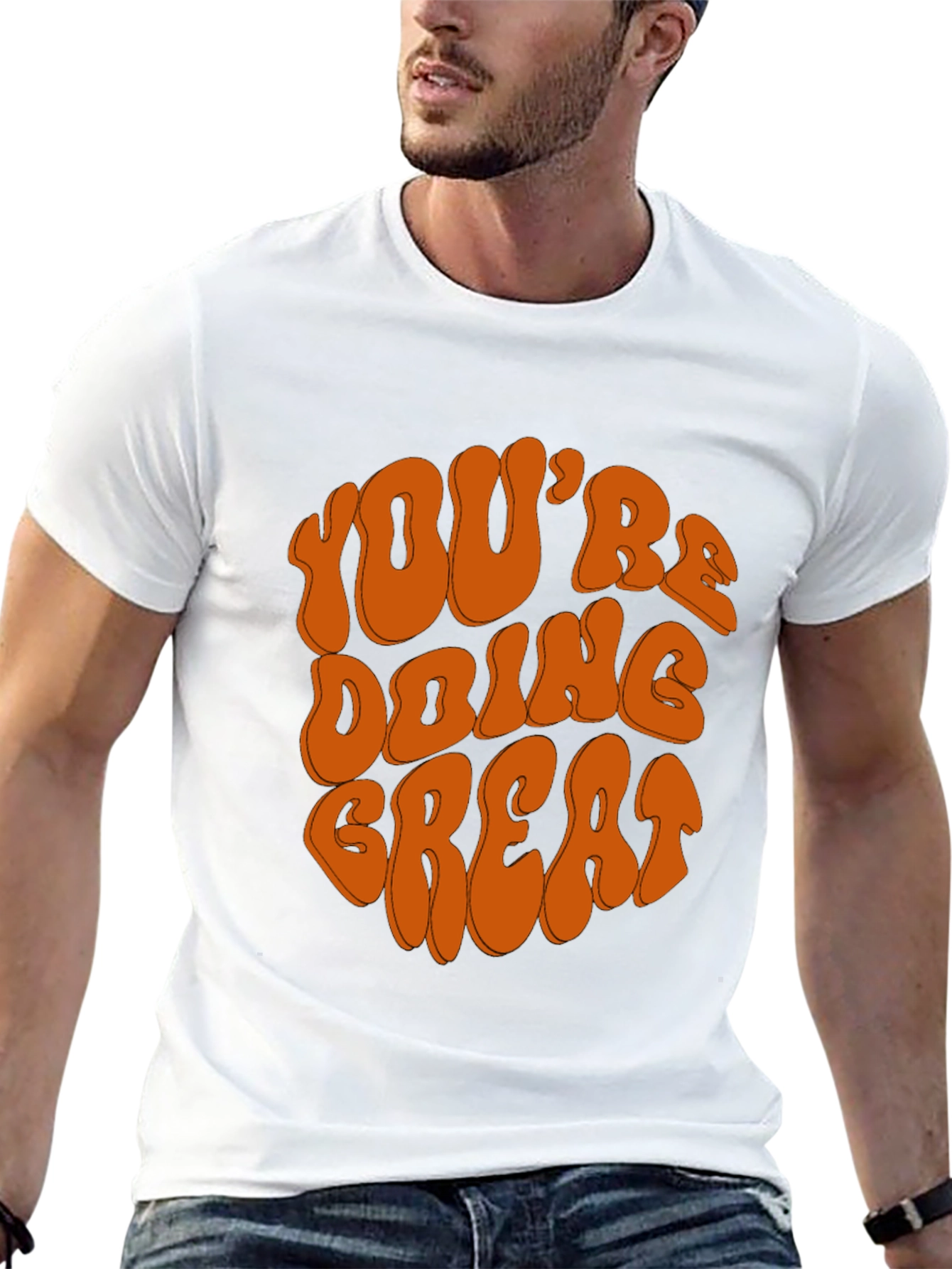 Youre Doing Great Graphic Tee - Retro Black T-Shirt
