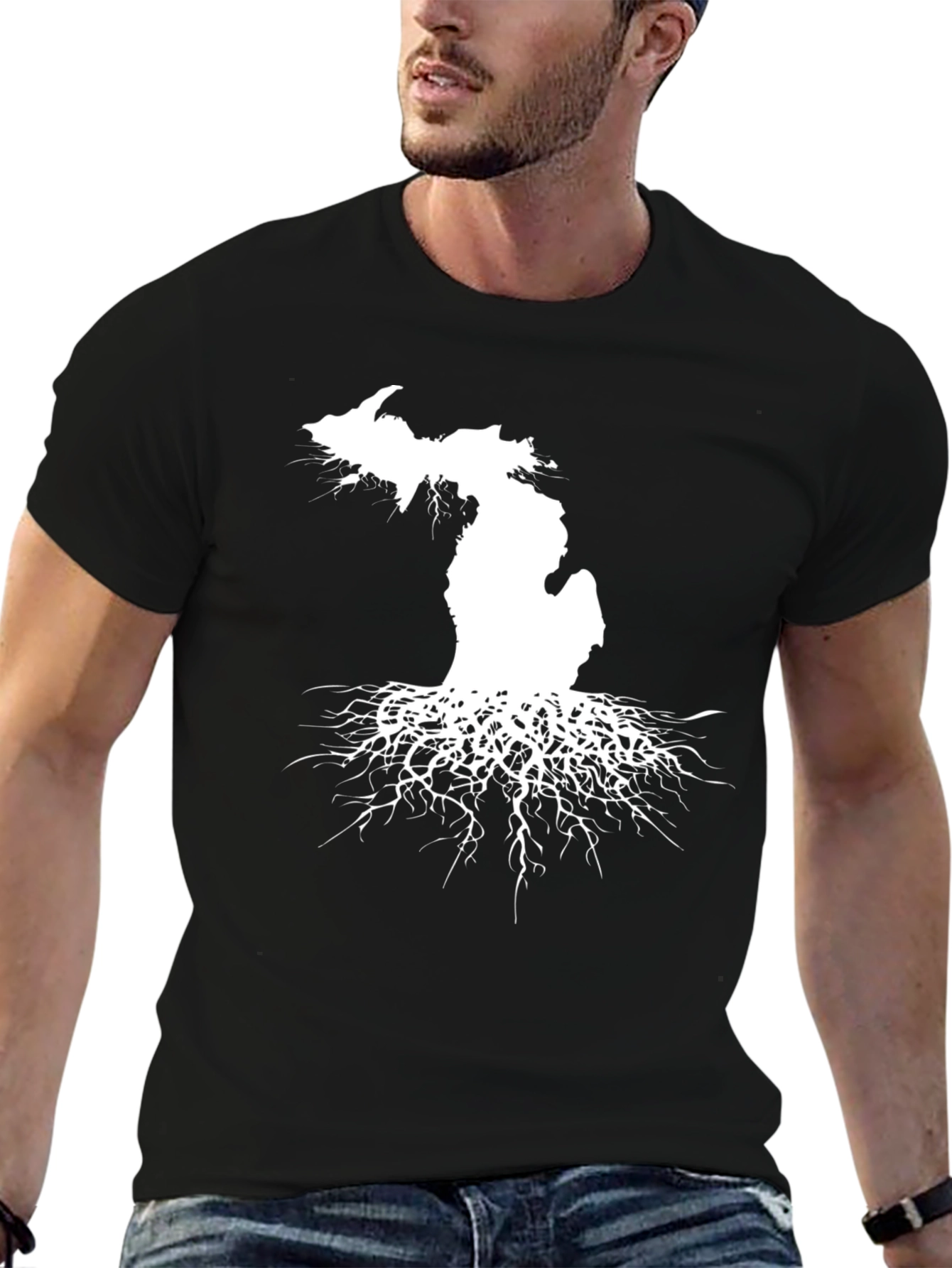 Michigan Roots Graphic Tee - Black
