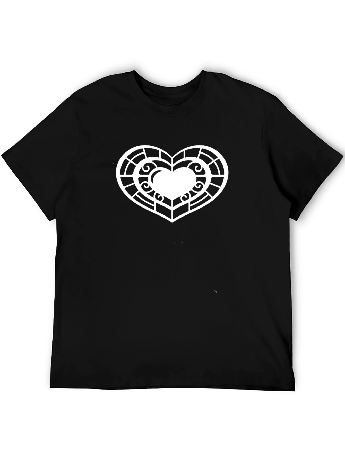Heart Graphic Tee - Modern Black T-Shirt