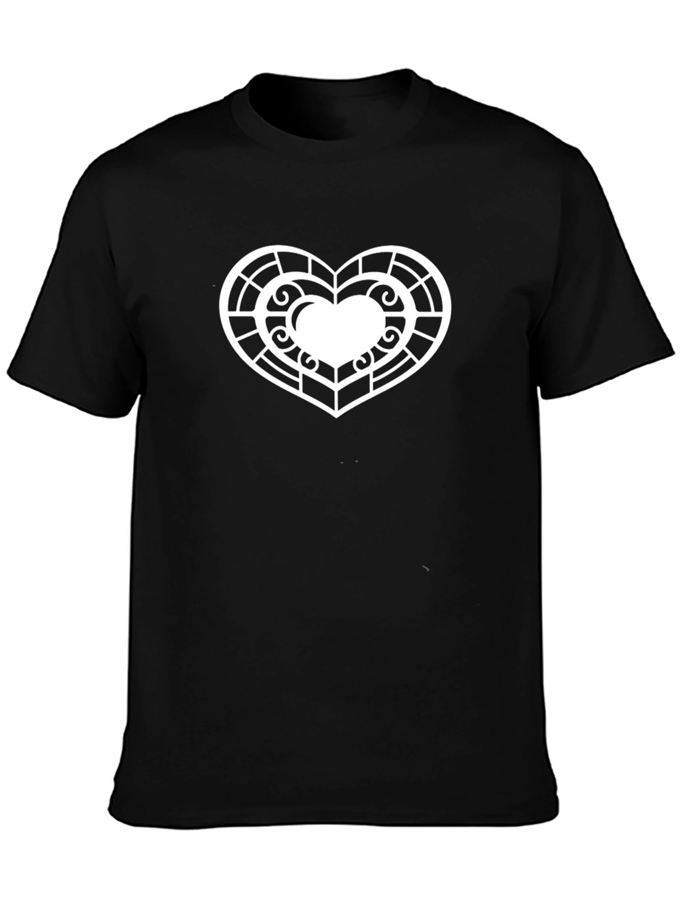 Heart Graphic Tee - Modern Black T-Shirt