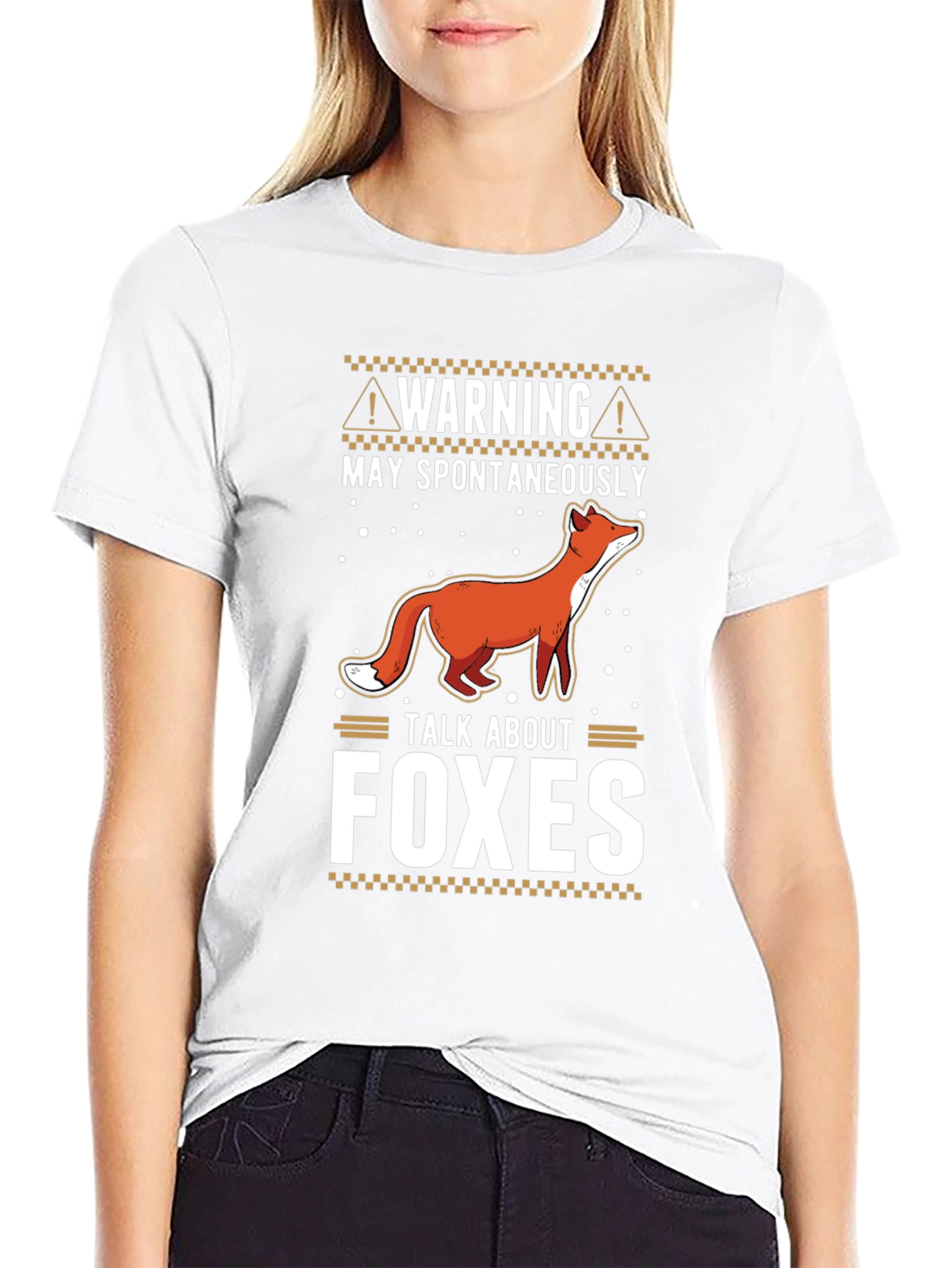 Warning May Spontaneously Talk About Foxes T-Shirt