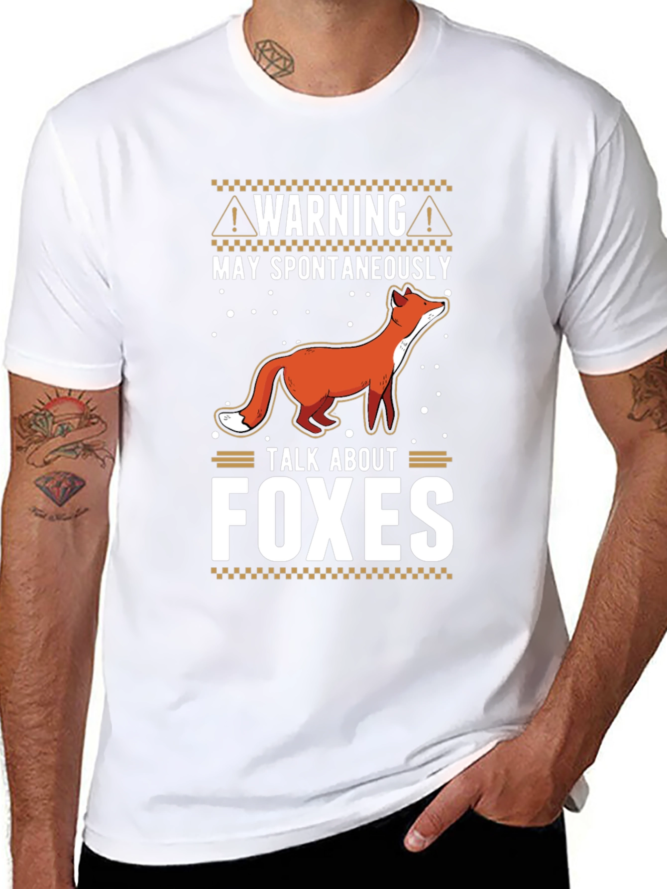Warning May Spontaneously Talk About Foxes T-Shirt
