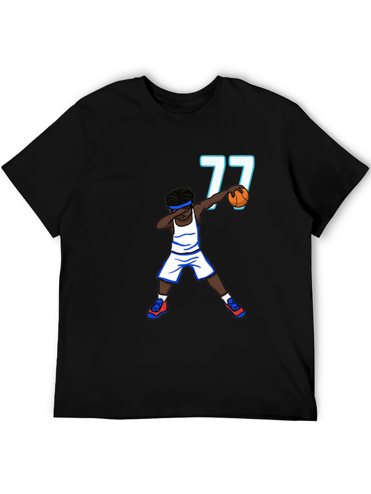 Dabbing Basketball Player T-Shirt - Number 77