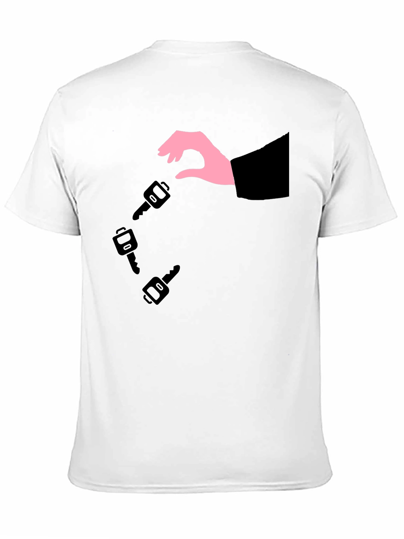 Key Dropping Black T-Shirt - Stylish Graphic Tee