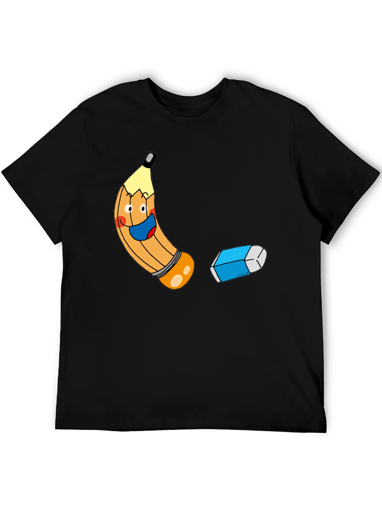 Cartoon Pencil & Eraser Graphic Tee