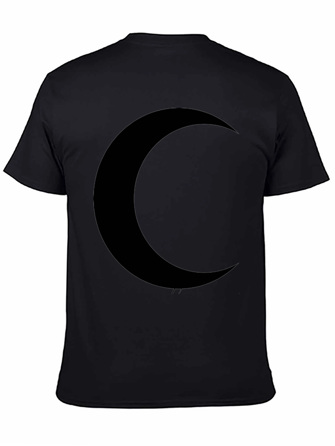 Crescent Moon Black T-Shirt - Dark Aesthetic Tee