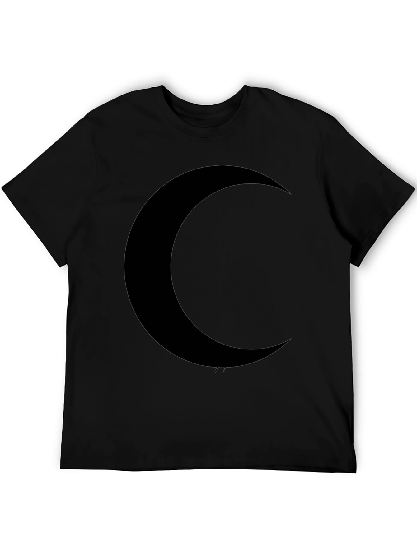 Crescent Moon Black T-Shirt - Dark Aesthetic Tee