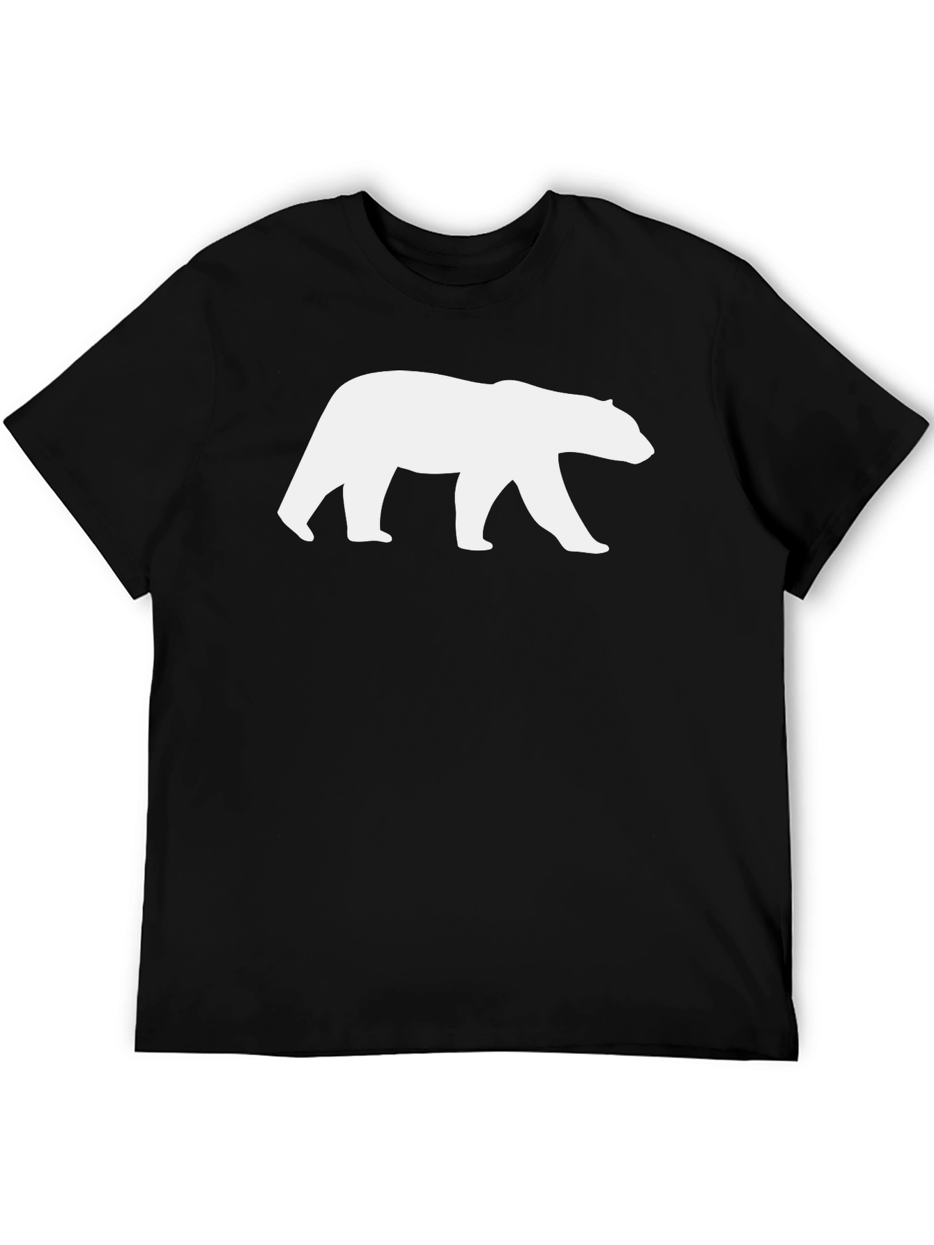Bear Silhouette Graphic Tee - Black