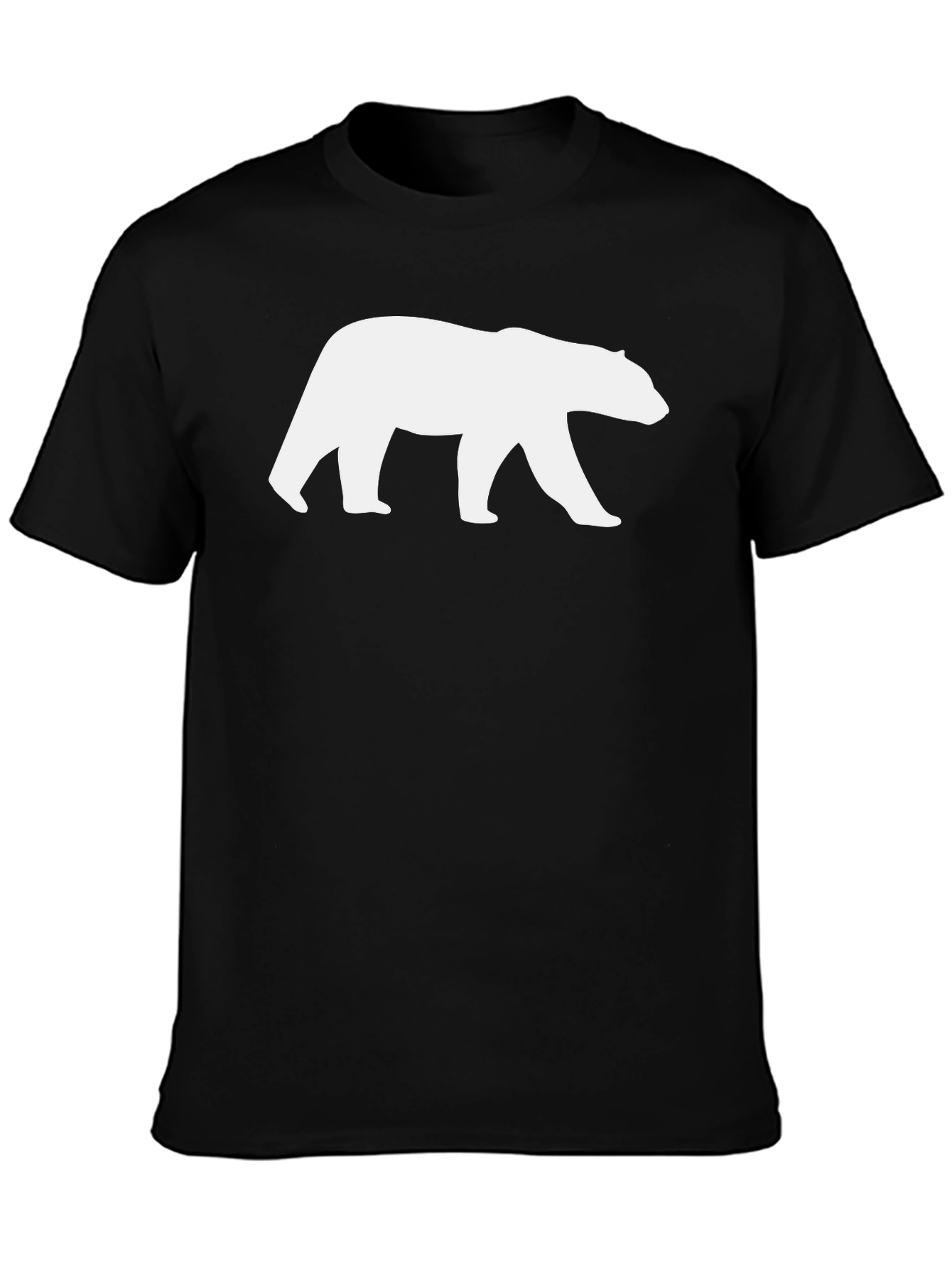 Bear Silhouette Graphic Tee - Black