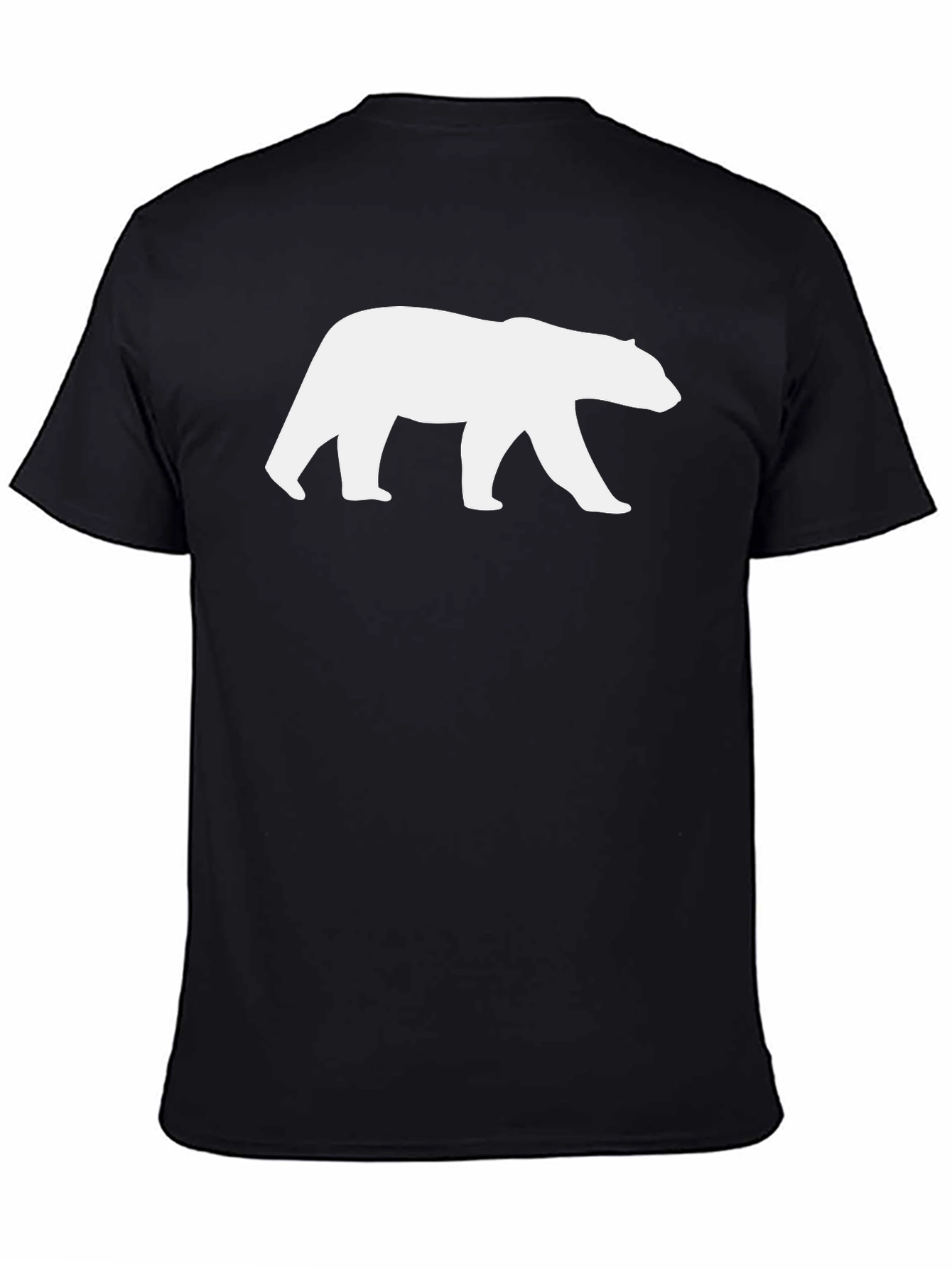 Bear Silhouette Graphic Tee - Black