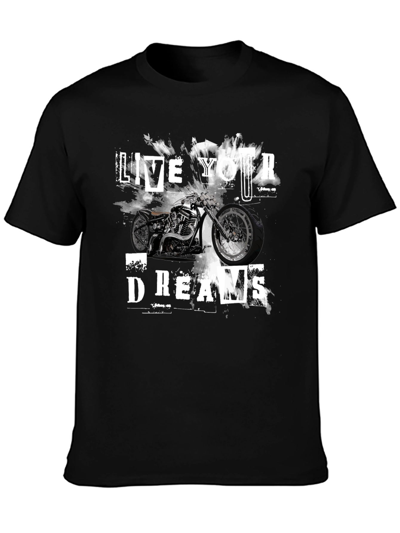 Live Your Dreams Graphic Tee - Motorcycle T-Shirt