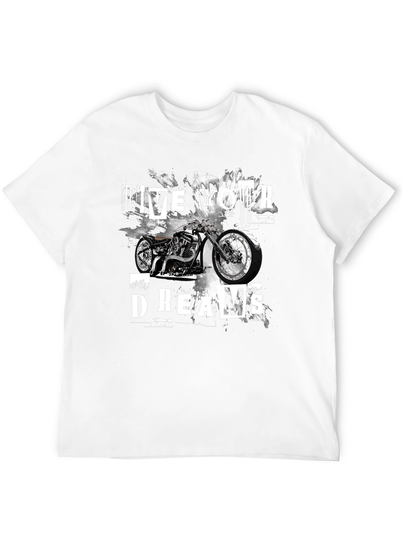 Live Your Dreams Graphic Tee - Motorcycle T-Shirt