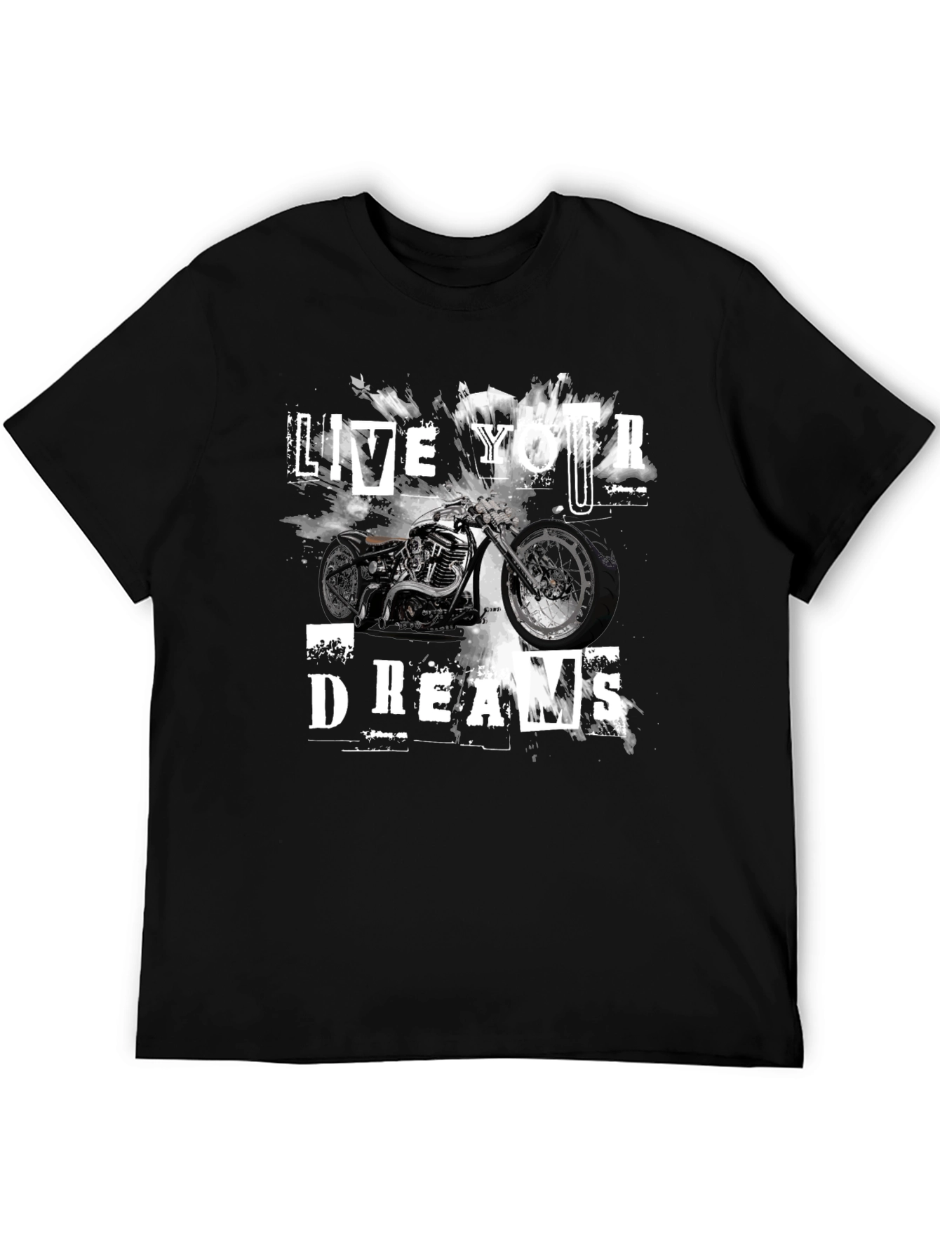 Live Your Dreams Graphic Tee - Motorcycle T-Shirt