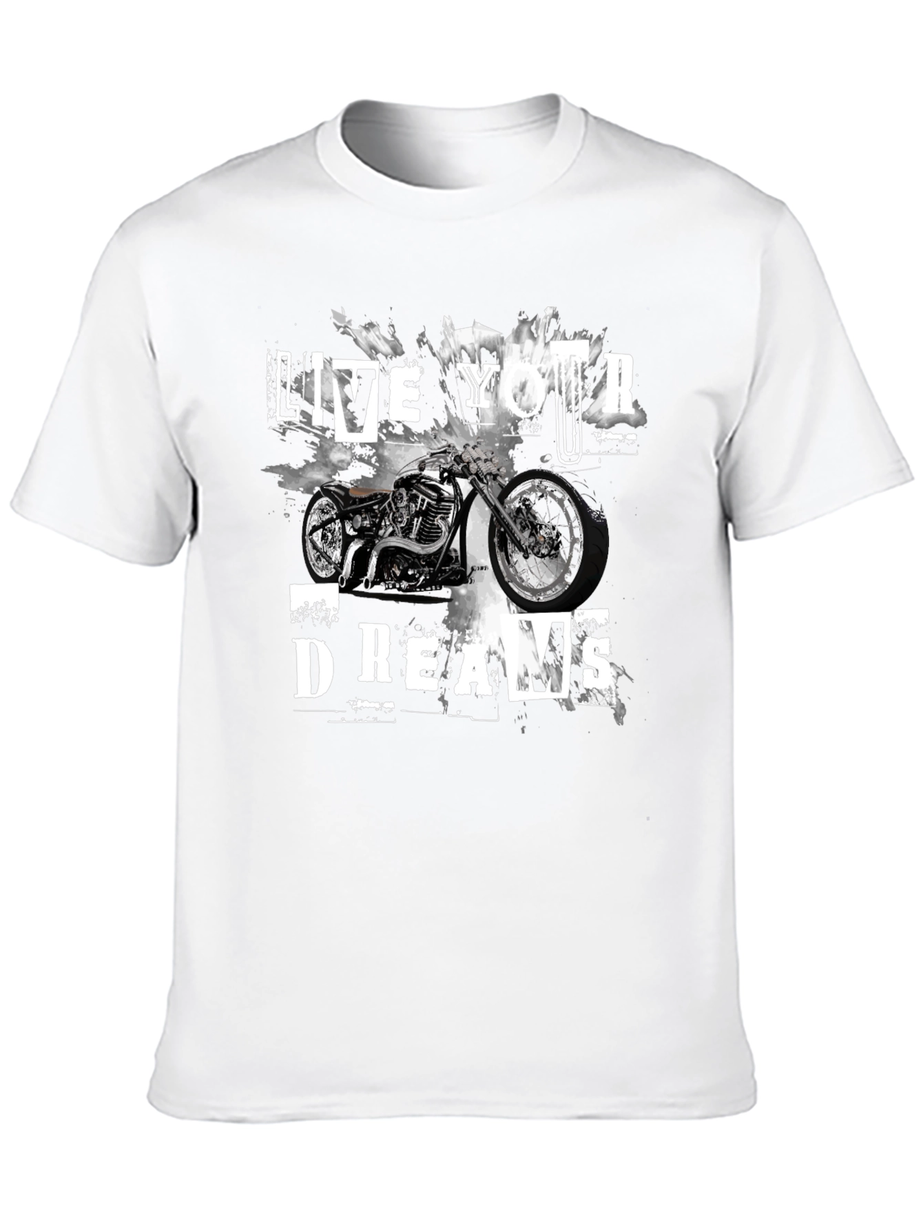 Live Your Dreams Graphic Tee - Motorcycle T-Shirt