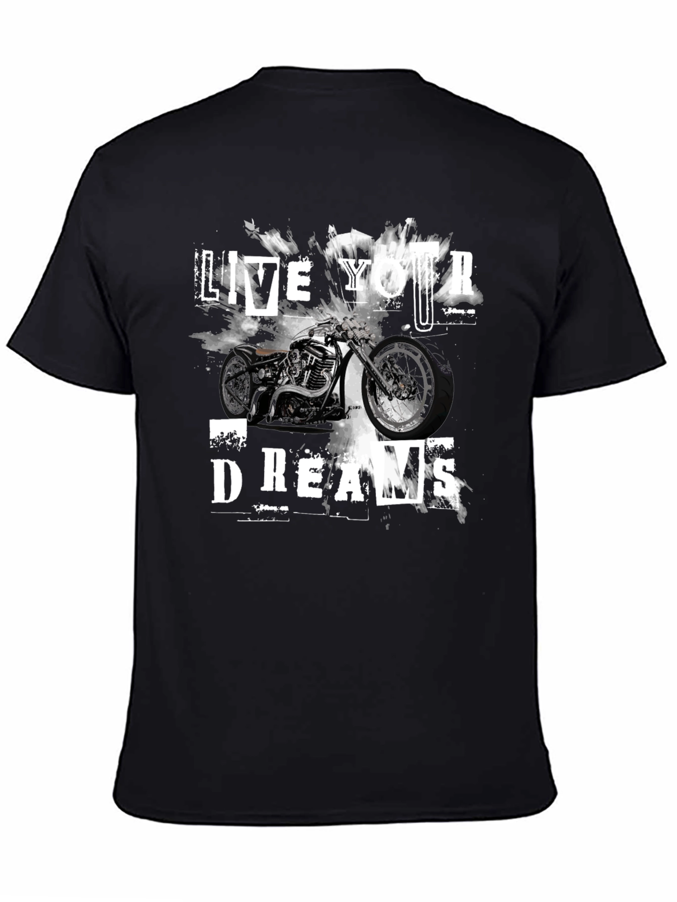Live Your Dreams Graphic Tee - Motorcycle T-Shirt