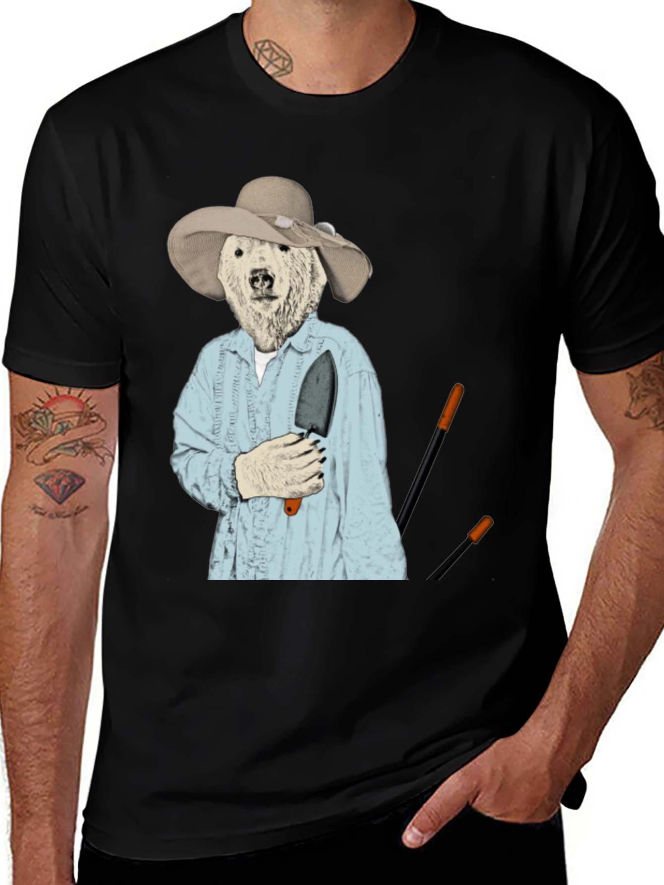 Funny Bear Gardener T-Shirt