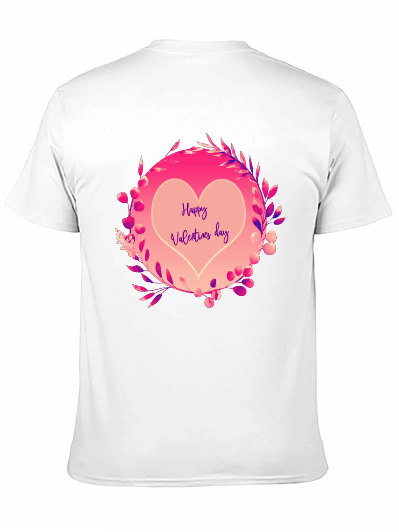 Happy Valentines Day Heart Graphic Tee - Black