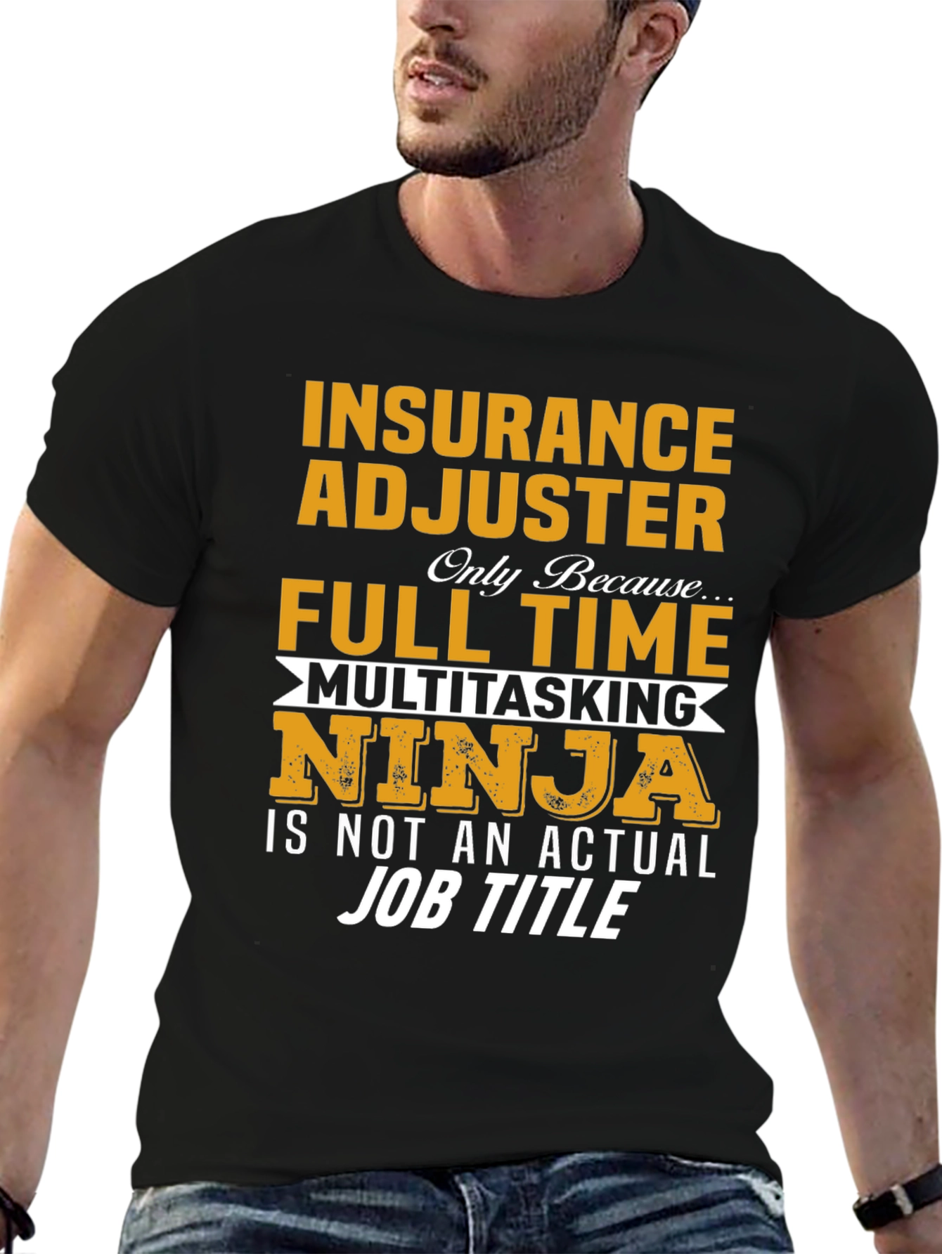 Insurance Adjuster Full Time Ninja T-Shirt