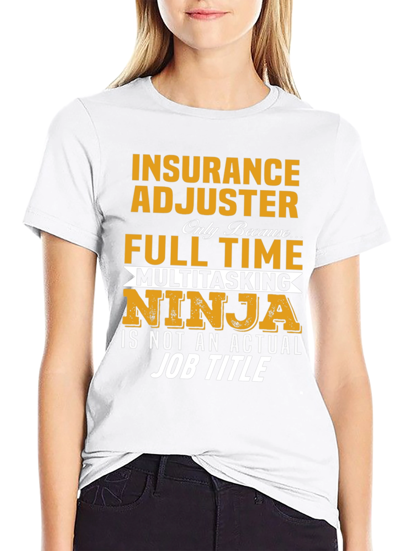 Insurance Adjuster Full Time Ninja T-Shirt