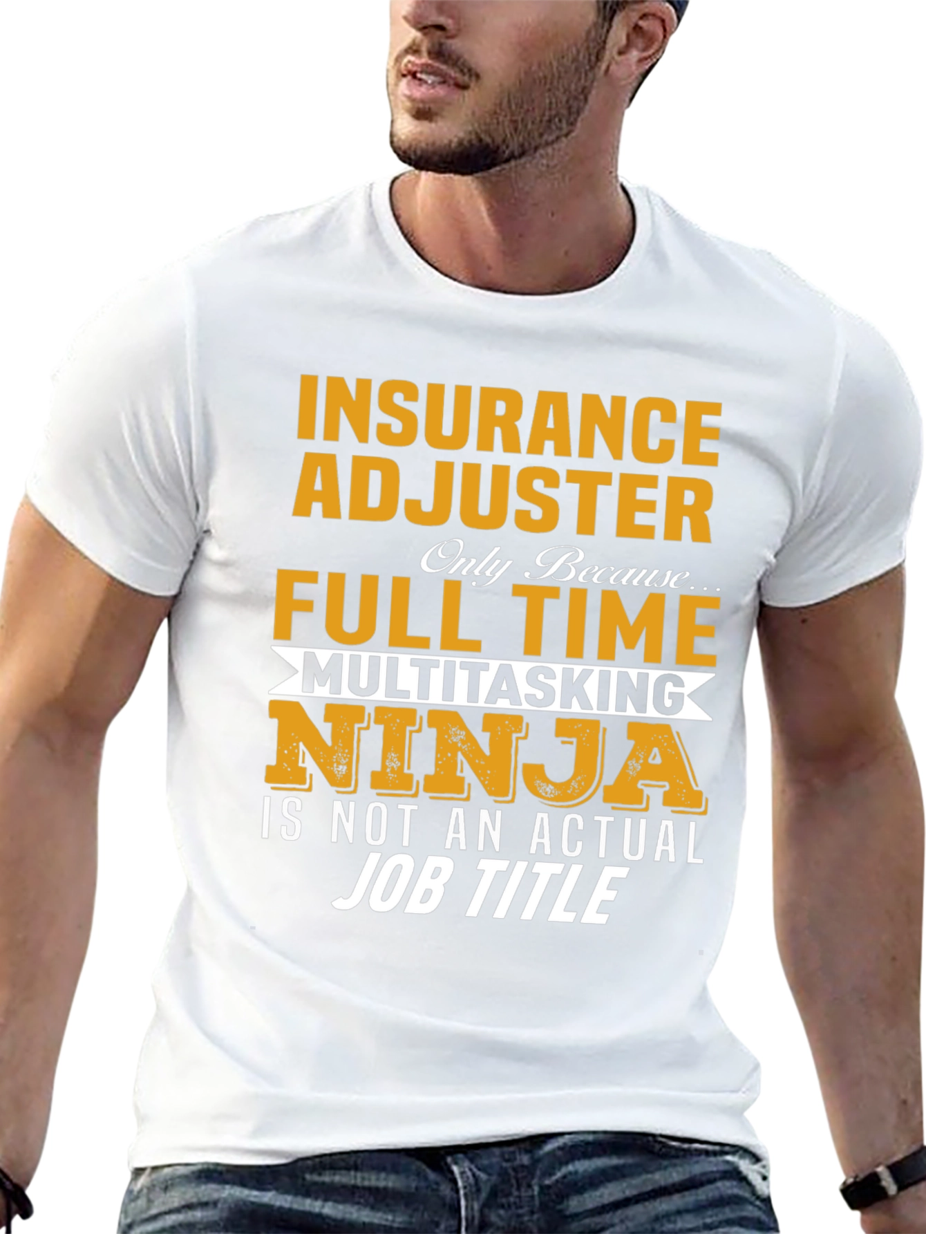 Insurance Adjuster Full Time Ninja T-Shirt