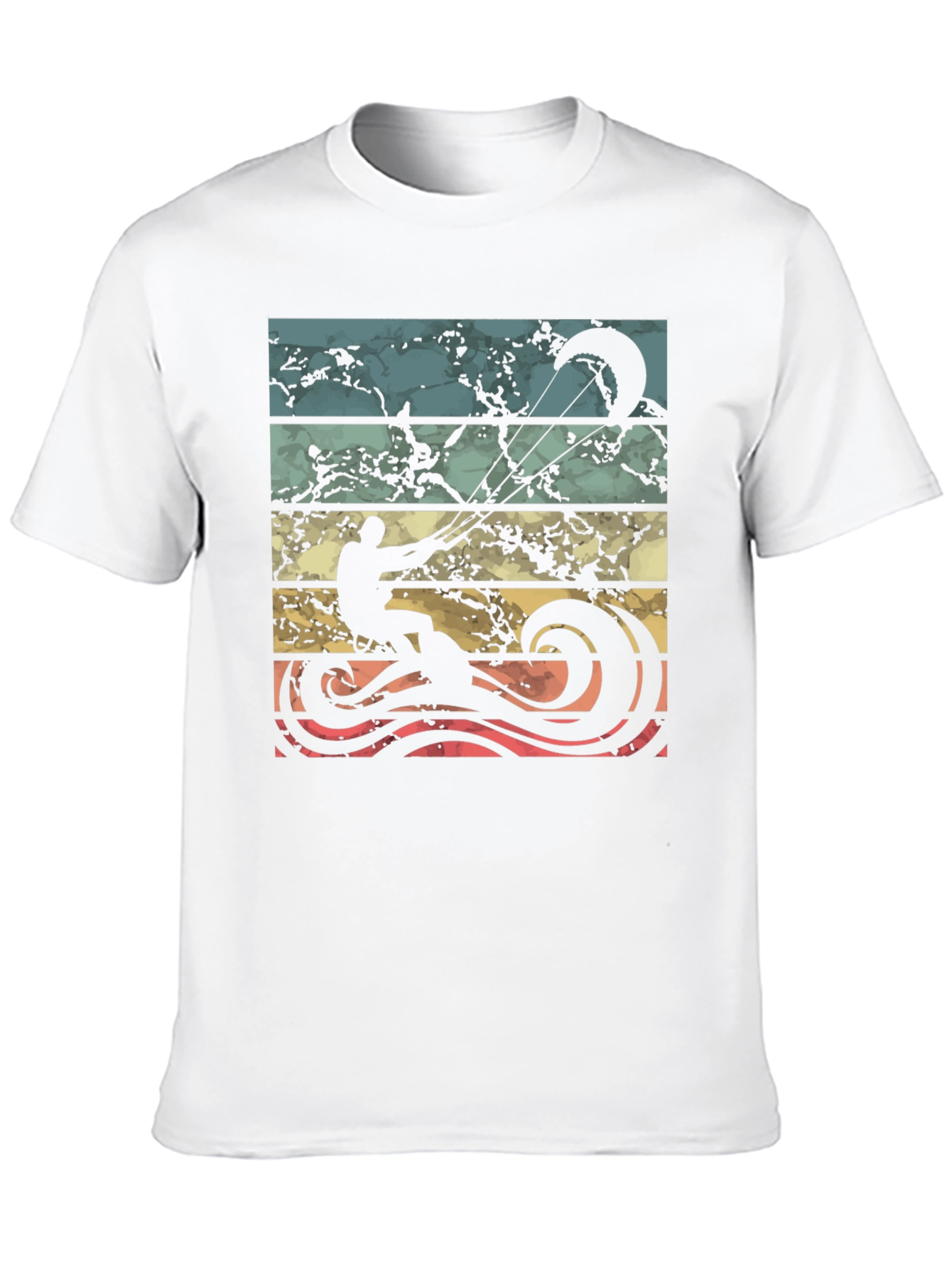 Retro Kite Surfing Graphic T-Shirt