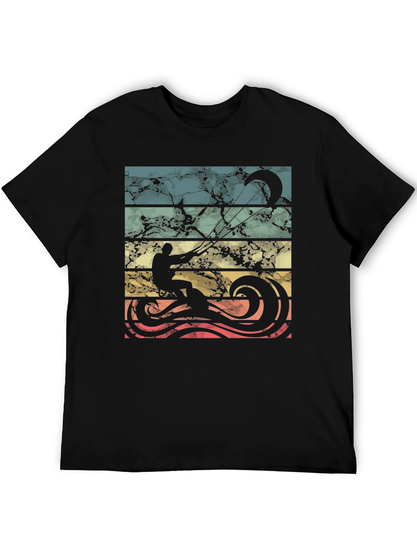 Retro Kite Surfing Graphic T-Shirt
