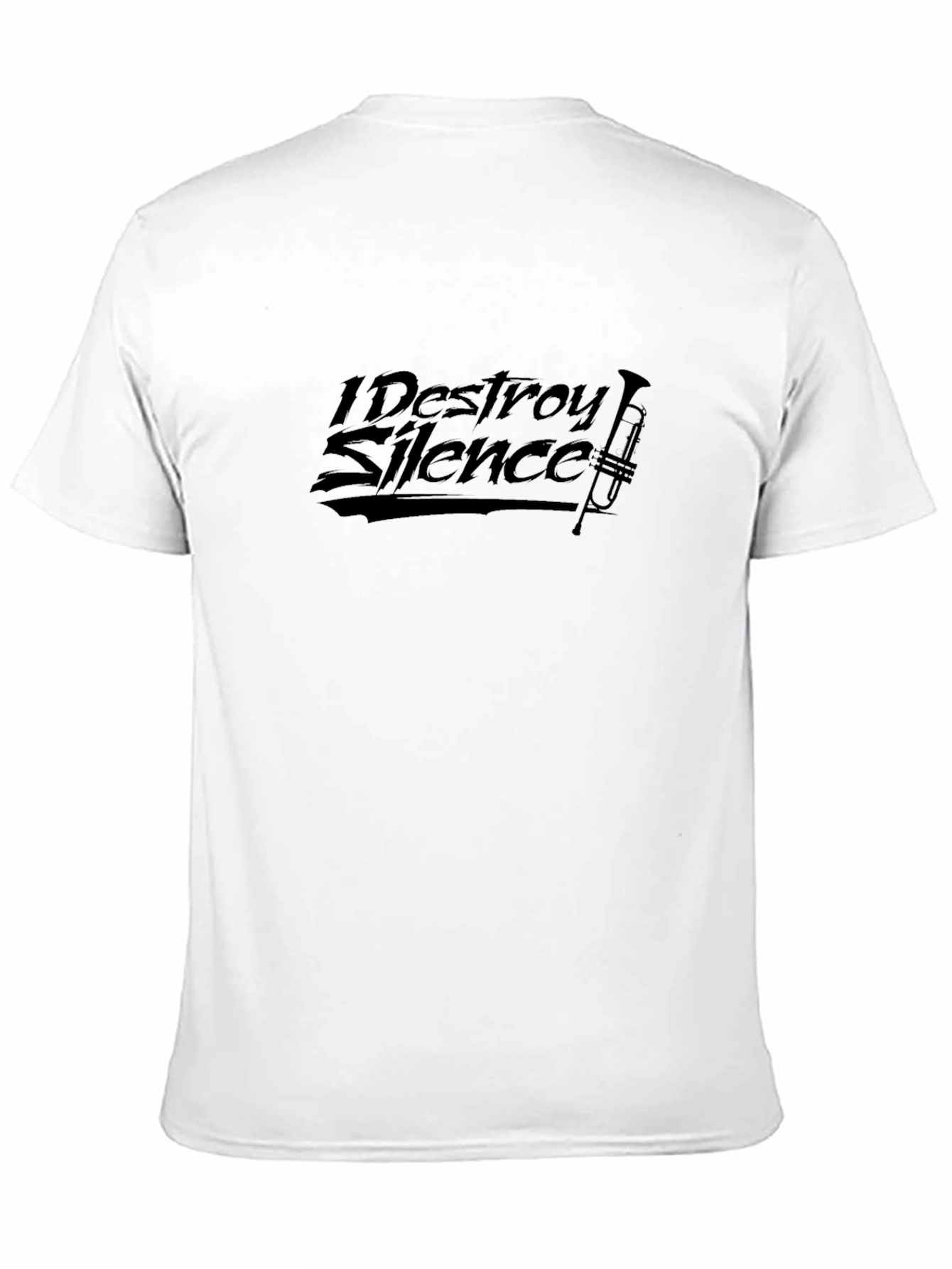 I Destroy Silence Trumpet Graphic Black Tee